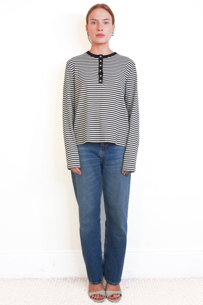 Anine Bing Alessia Striped Long Sleeve Knit (RRP £160) | Authentic Pre
