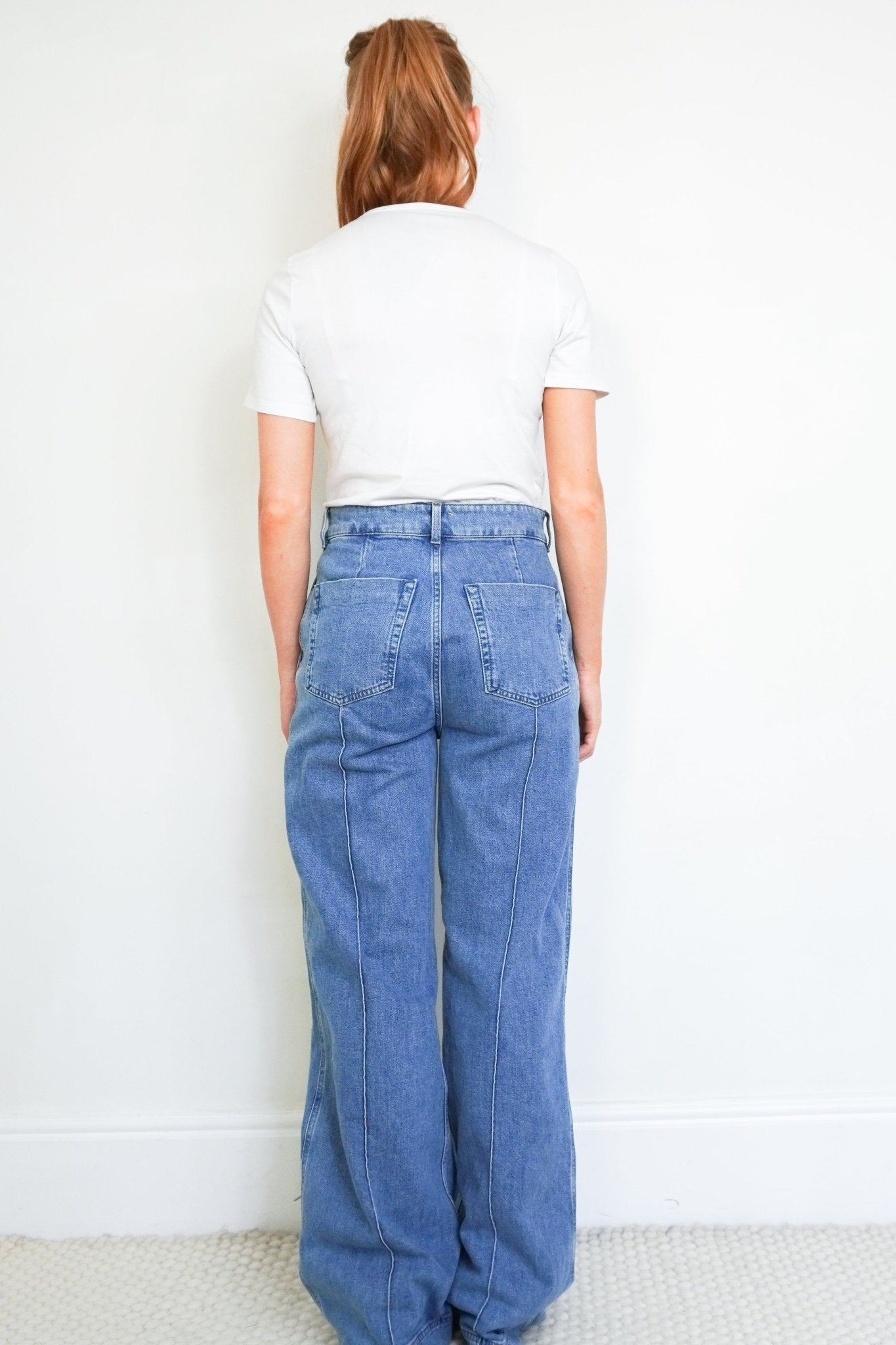 AnotherTomorrow Blue Wide Leg Jeans (RRP £400) | Authentic Preloved - Reloved Again