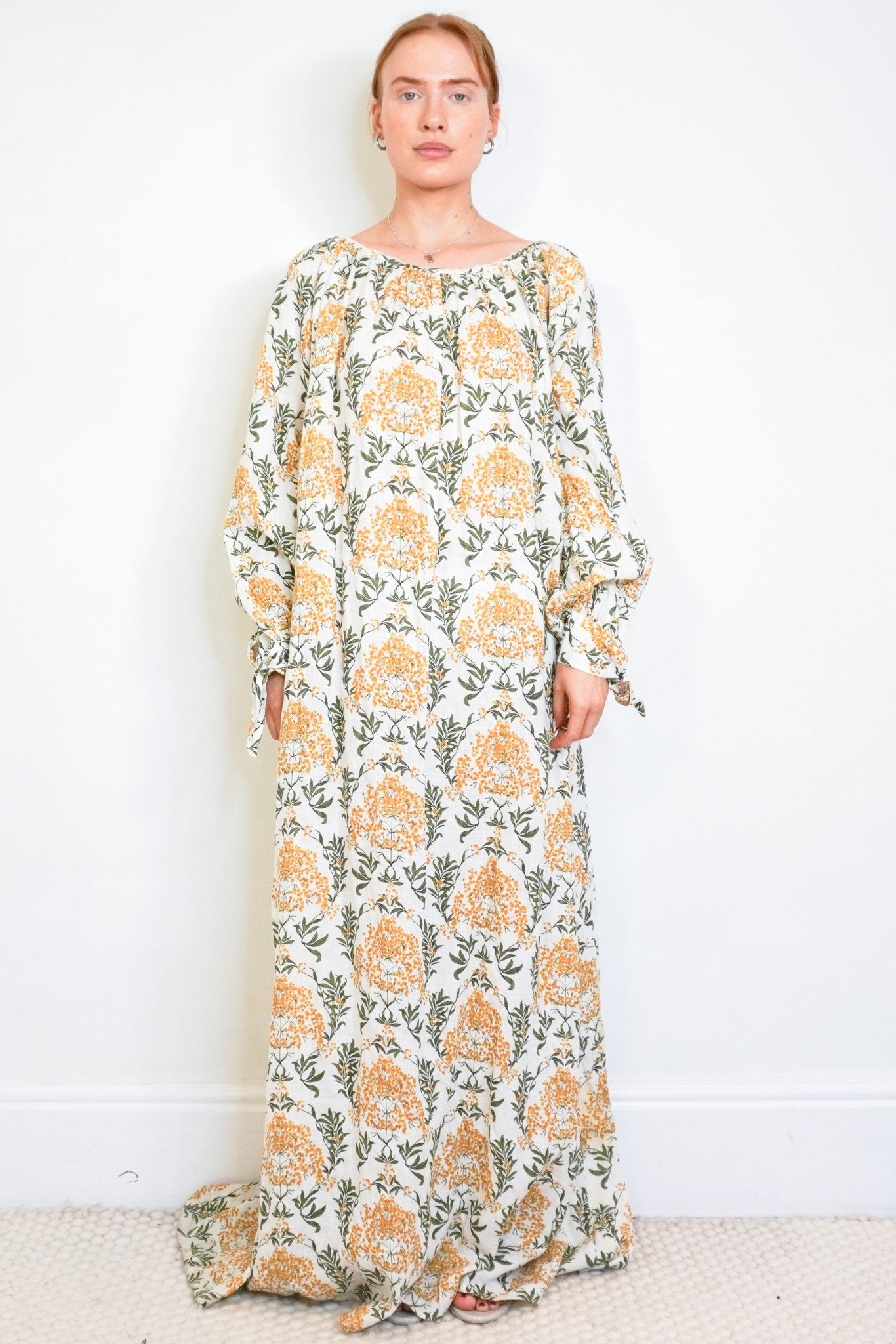 Aqua Bendita Granada Araguanes Floral Linen Dress (RRP £700) | Authentic Preloved - Reloved Again