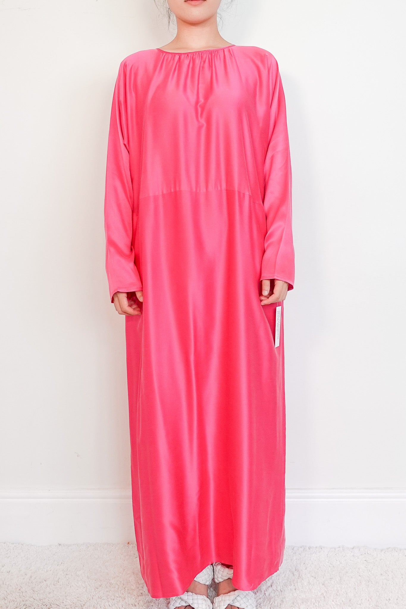 Asceno-Pink-Pure-Silk-Kaftan-Maxi-Dress–firstphoto