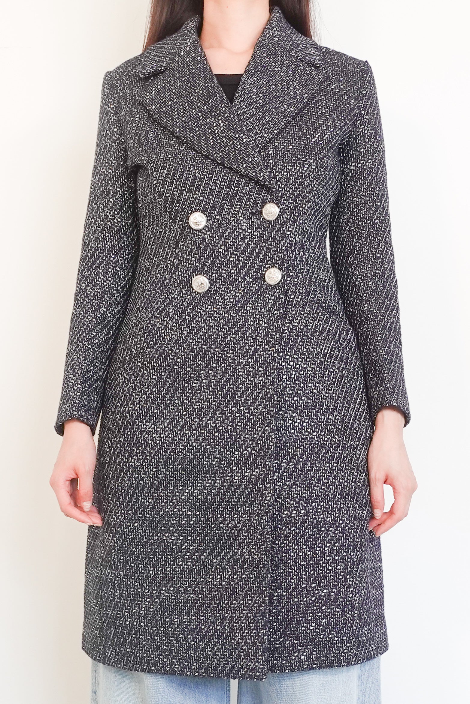 Tweed double breasted coat RRP £350