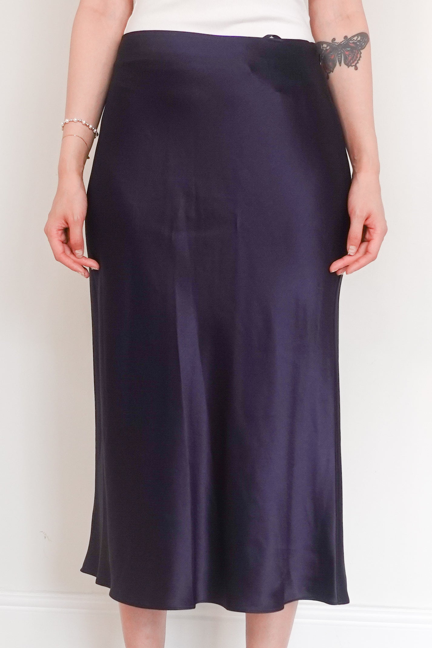 Satin midi skirt RRP £190