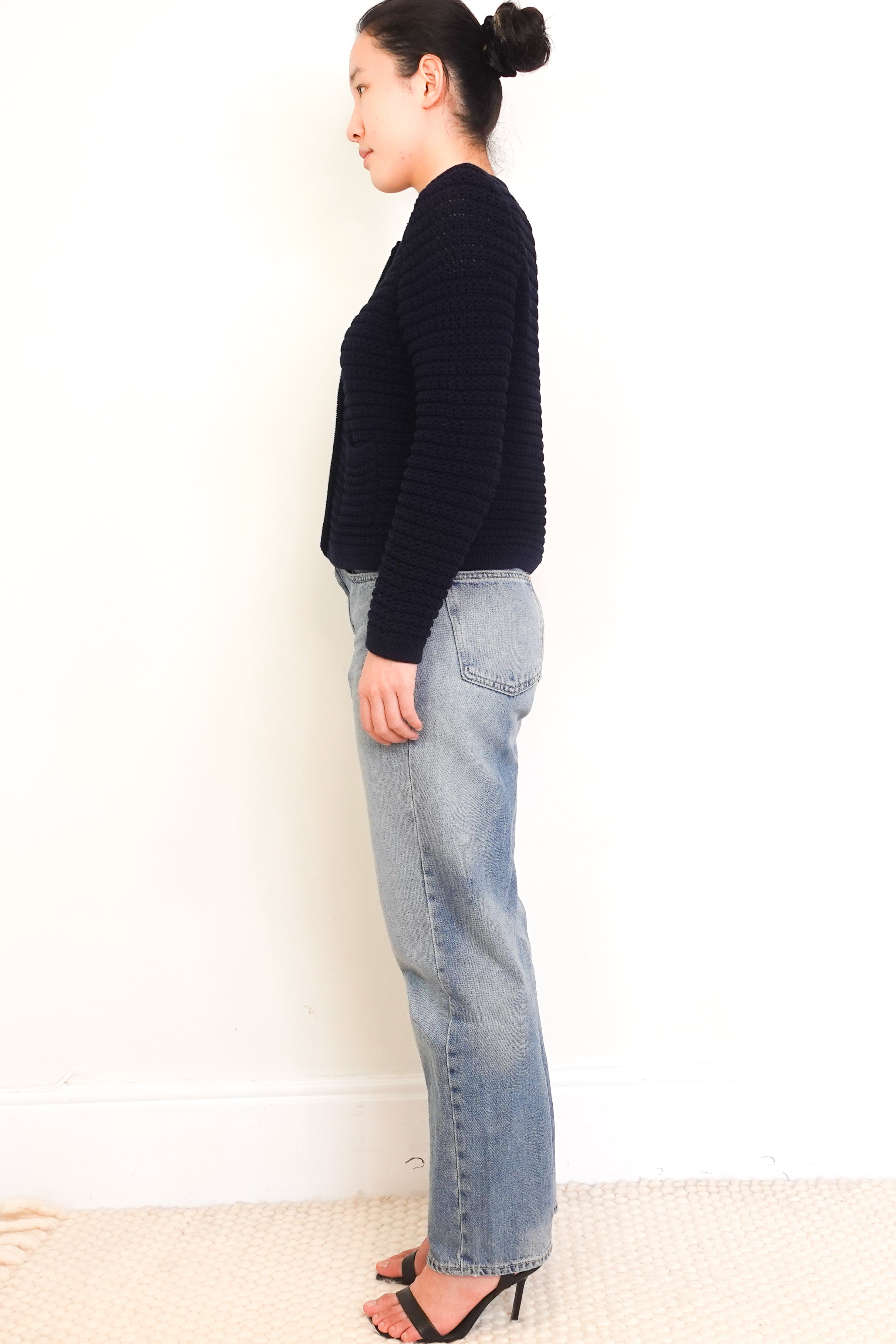 BA&SH-Navy-Blue-Lady-Cardigan-Authentic-Preloved-side-picture-chelsea-london