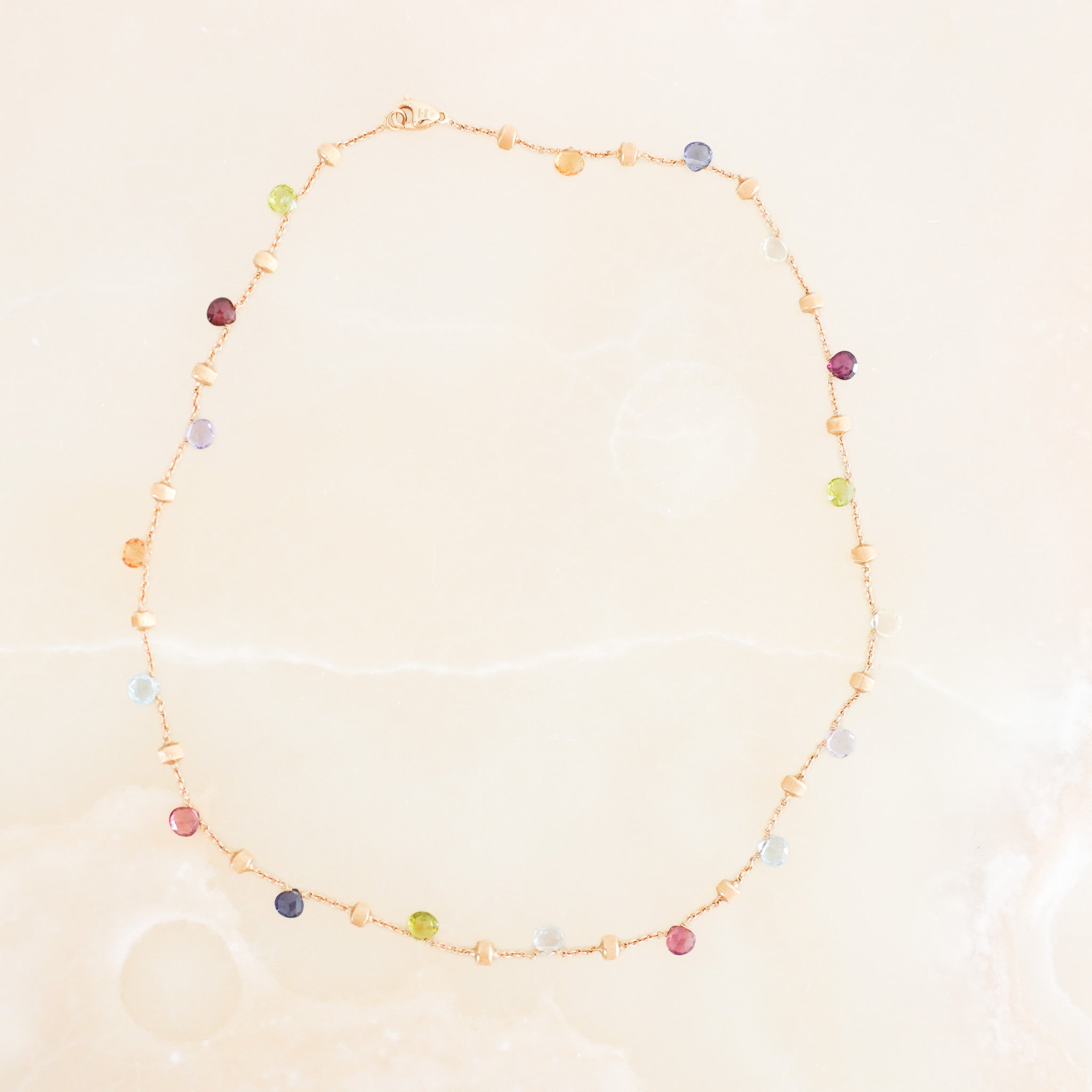 BAck image Marco Bicego Paradise Mix Gemstone Necklace 