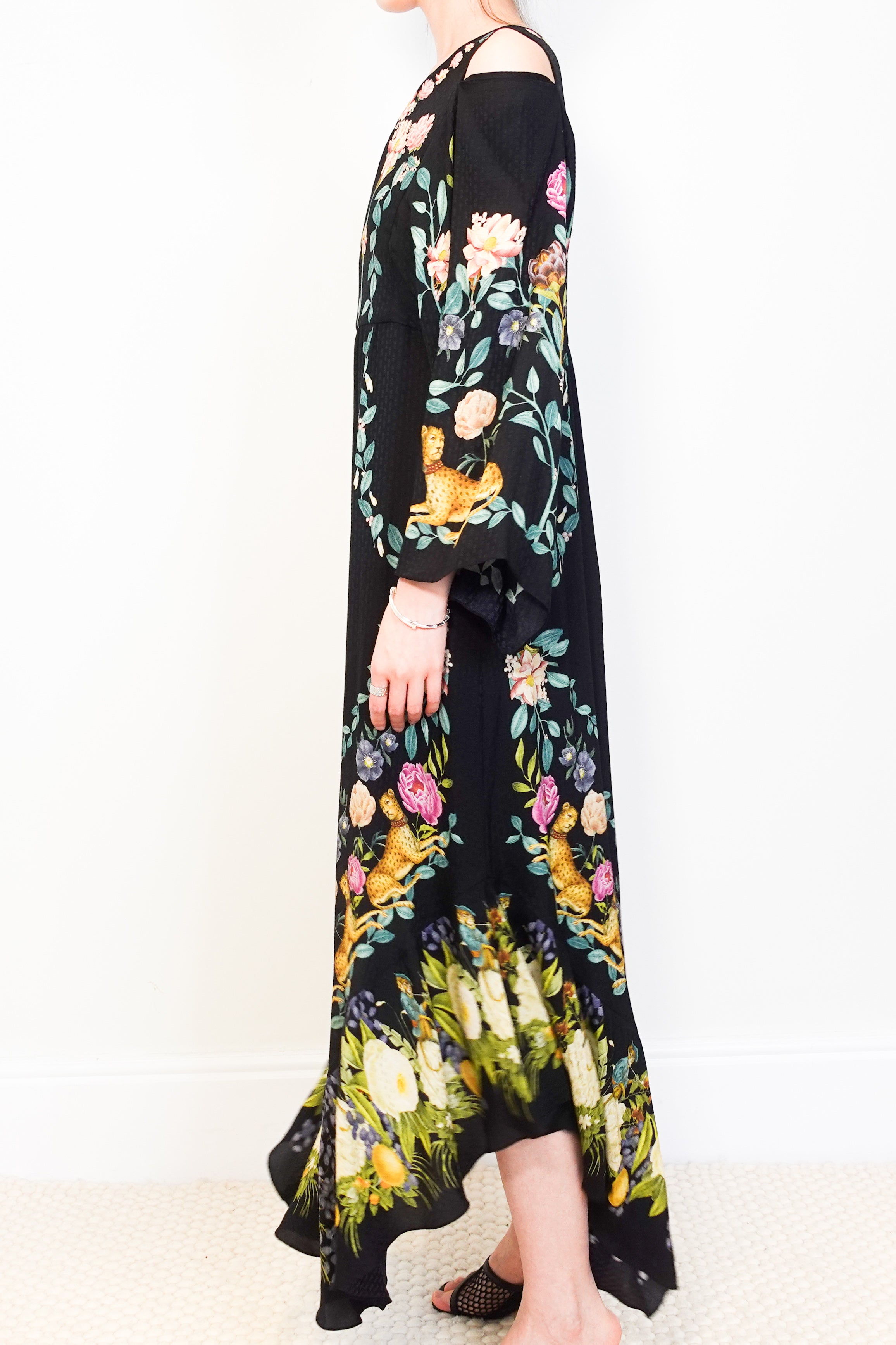 Black v neck maxi dress RRP £350