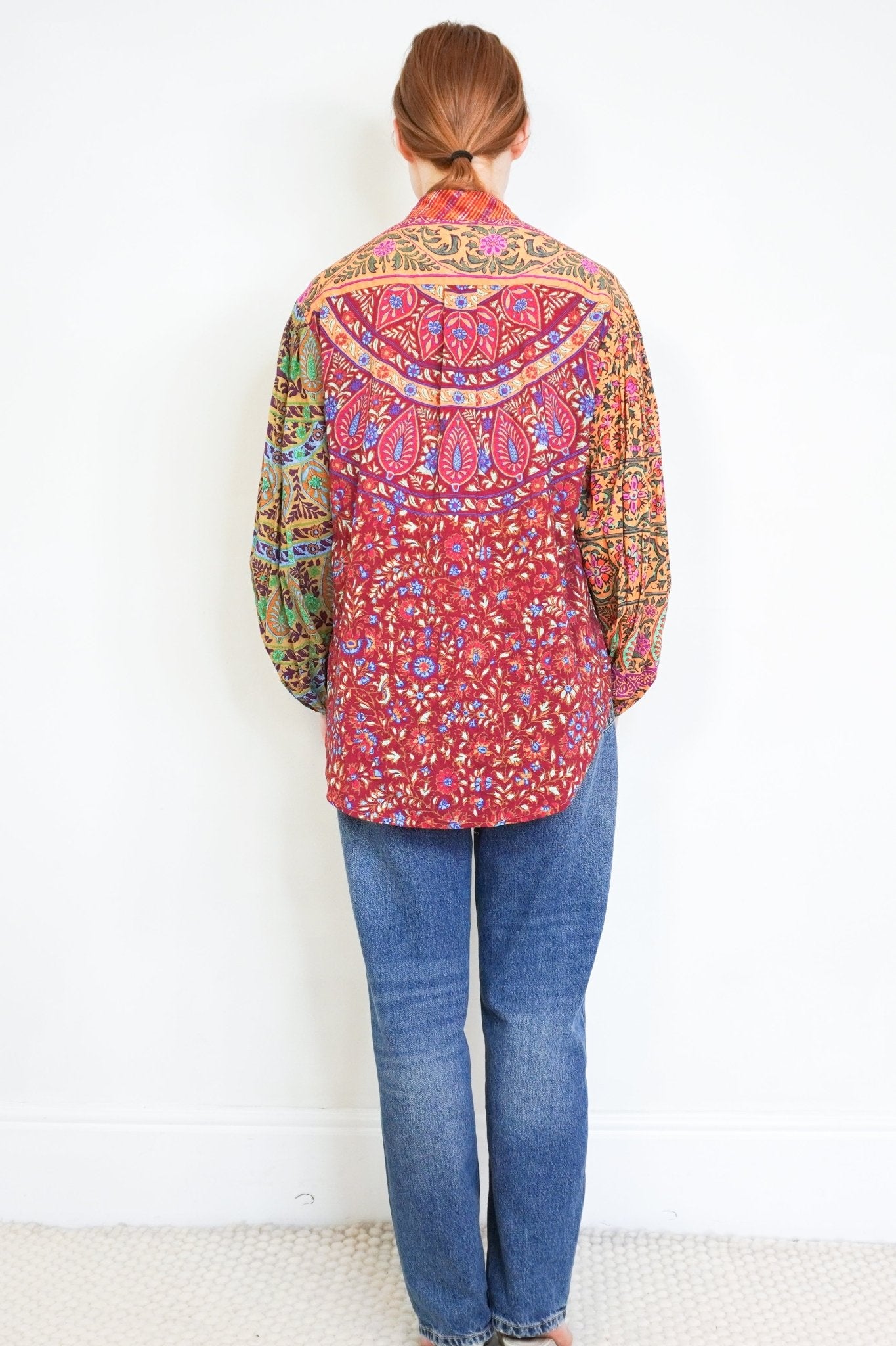 BOTEH Patchwork Botanical Print Cotton Blend Blouse (RRP £600) | Authentic Preloved - Reloved Again