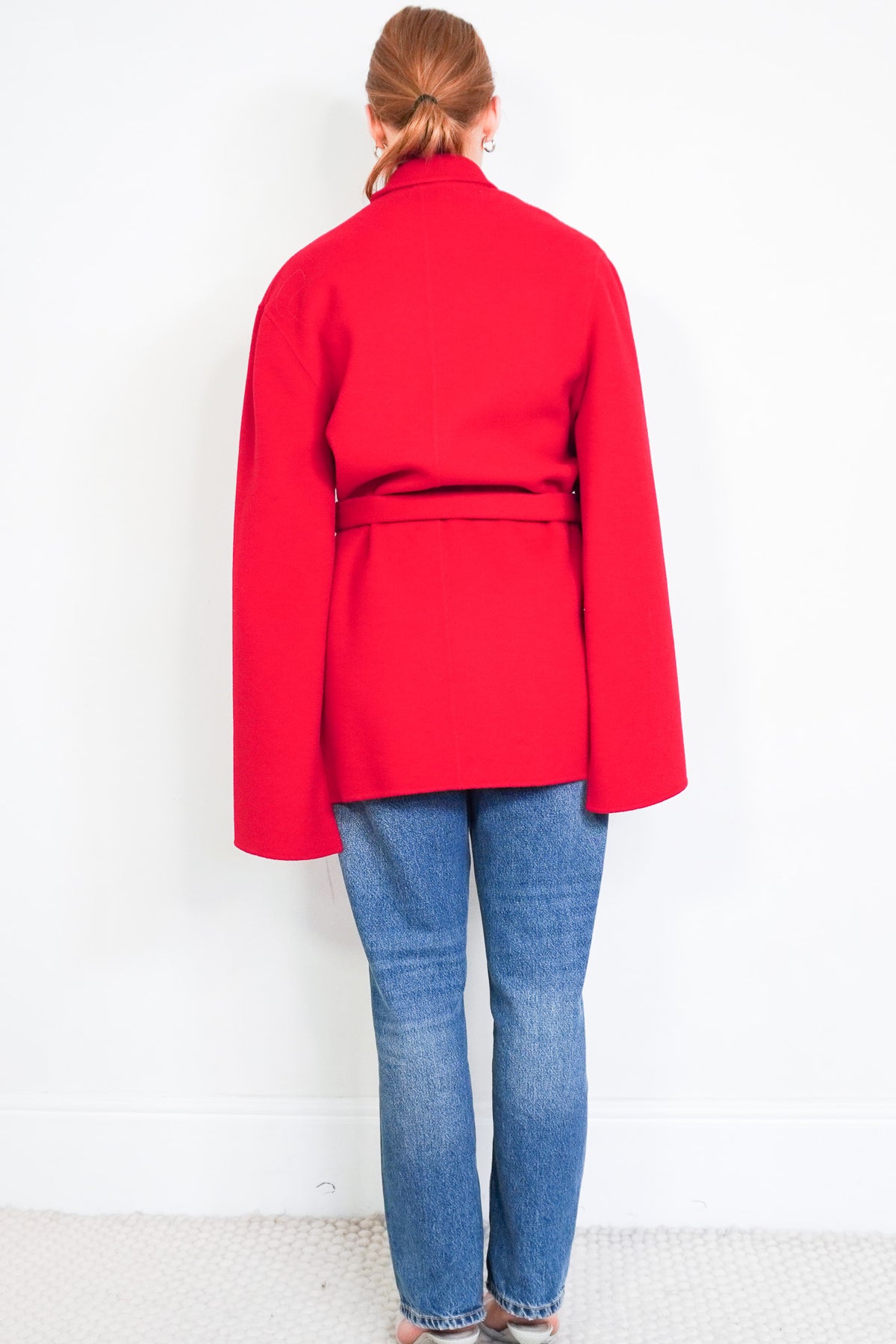 Back Alberta Ferretti Handmade Wool & Cashmere Red Jacket