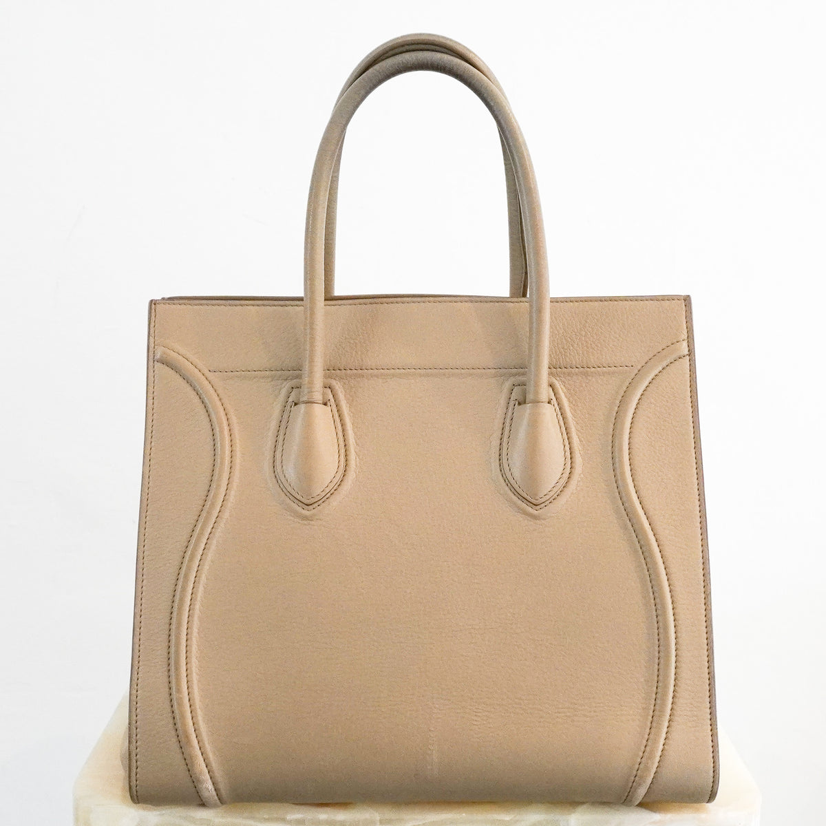 Back: Celine Medium Phantom Luggage Tote in Taupe
