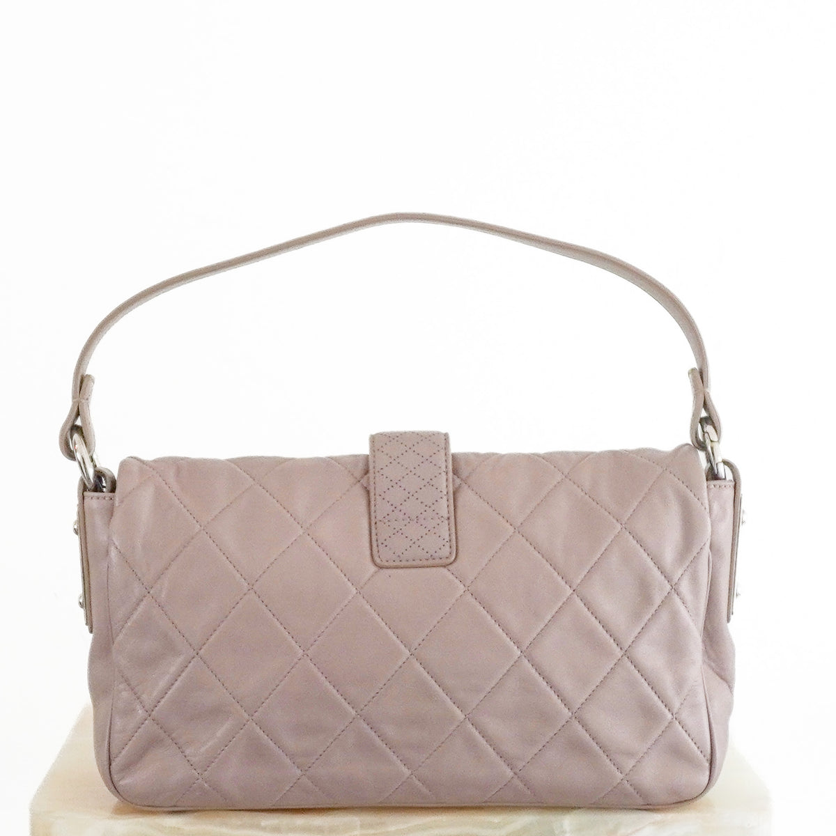 Back: Chanel Lilac Paris Londres Door Latch Flap Bag 2008