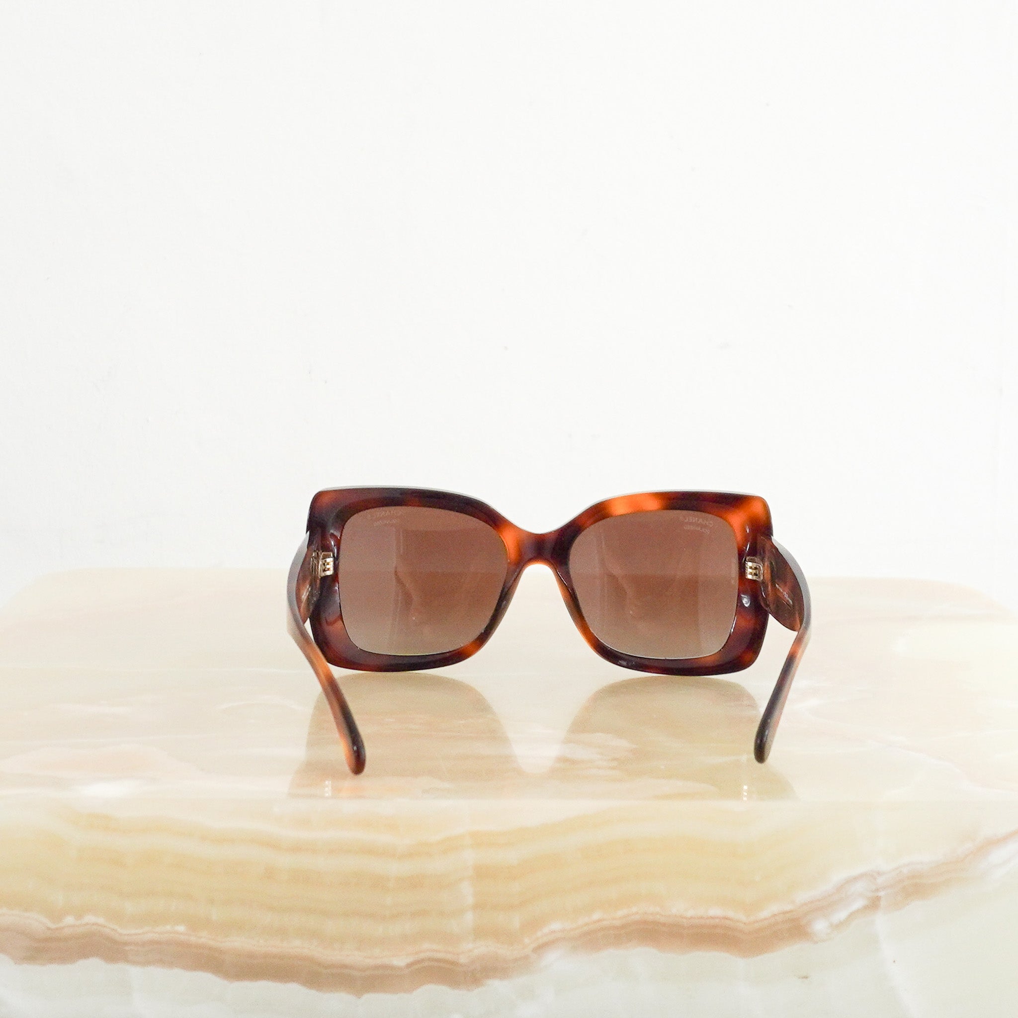 Chanel Tortoiseshell CC Logo Rectangle Sunglasses (RRP £400) | Authentic Preloved FINAL SALE (Copy) - Reloved Again