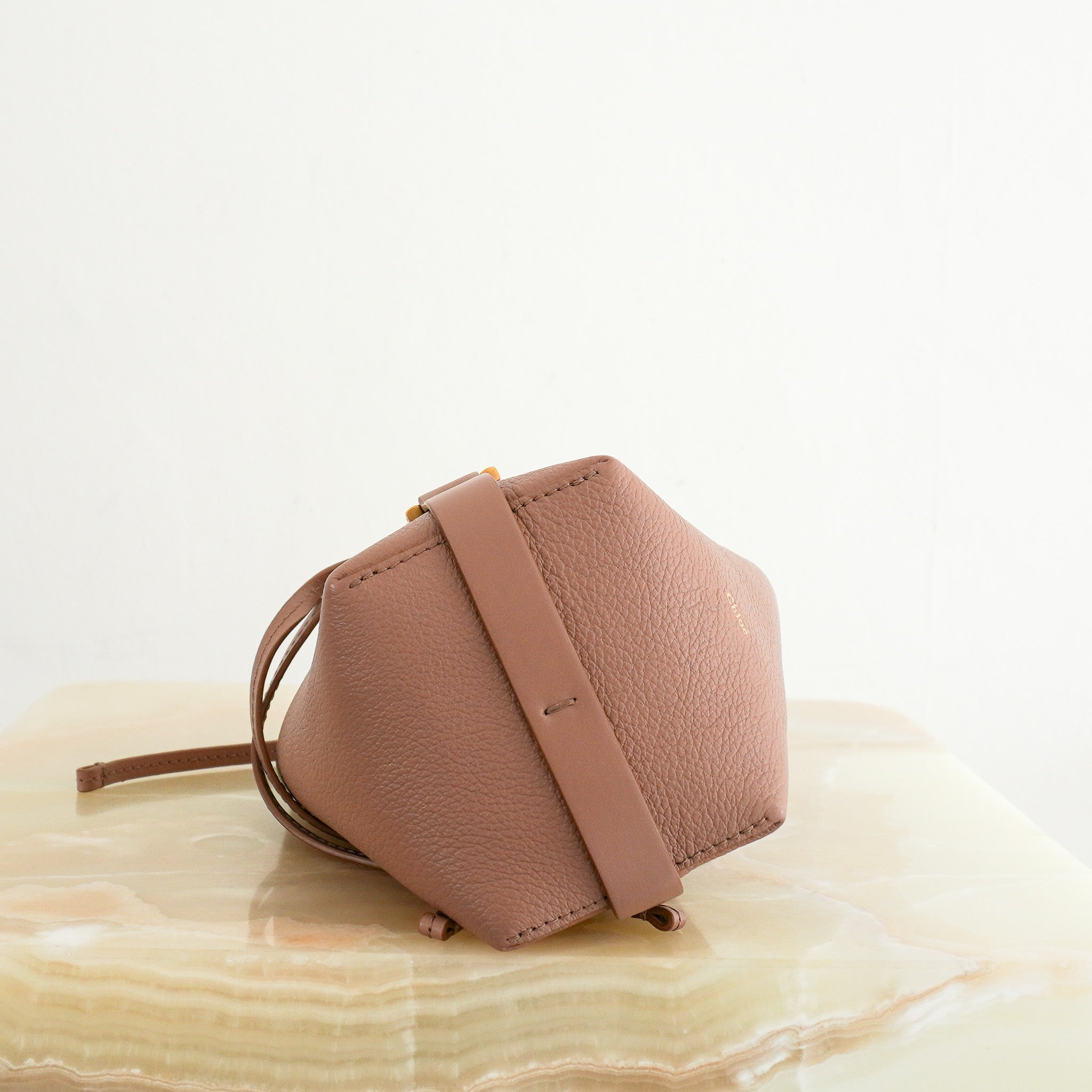 Chloe Marcie Micro Bucket Bag in Wood Rose RRP £1,225 | Authentic Preloved - Reloved Again