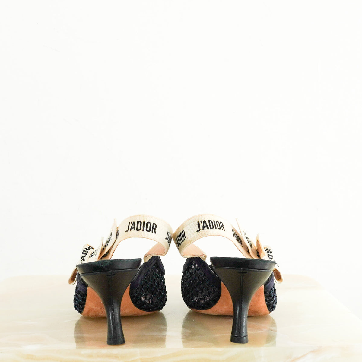 Back: Dior Jadior Mesh Indigo Slingback