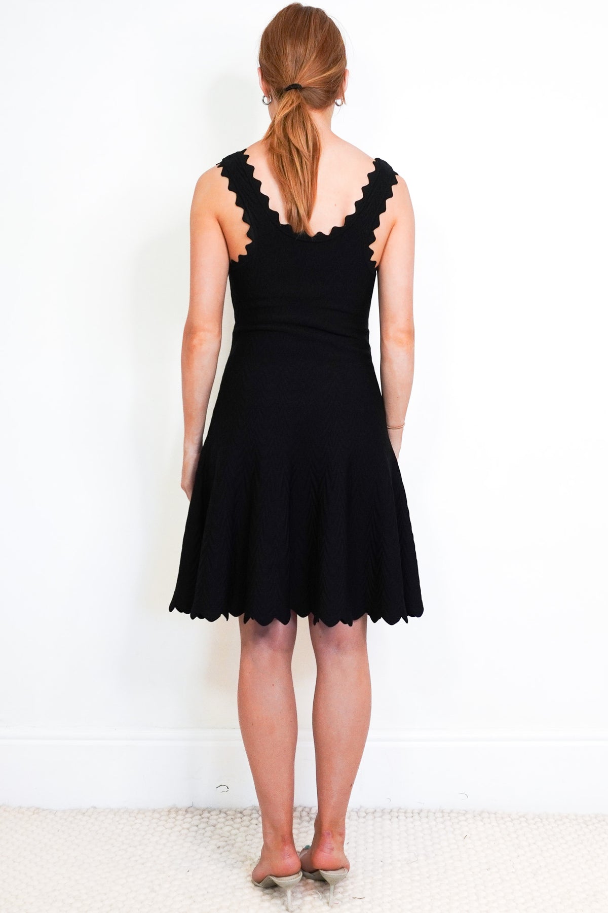 Alaïa Scallop Edge Black Dress (RRP £1600) | Authentic Preloved - Reloved Again