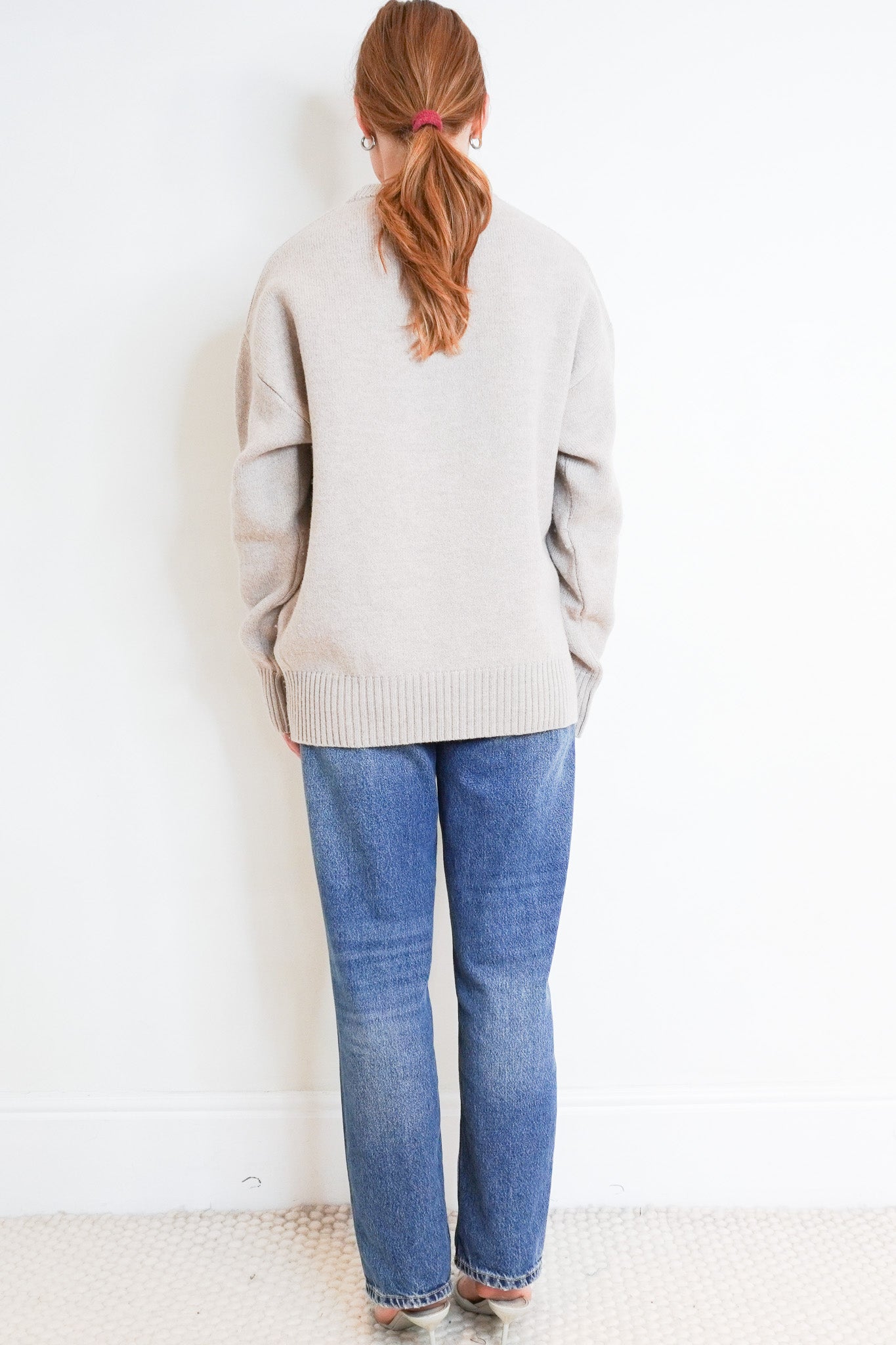 Back Image: Ami De Coeur Neutral Crewneck Sweater