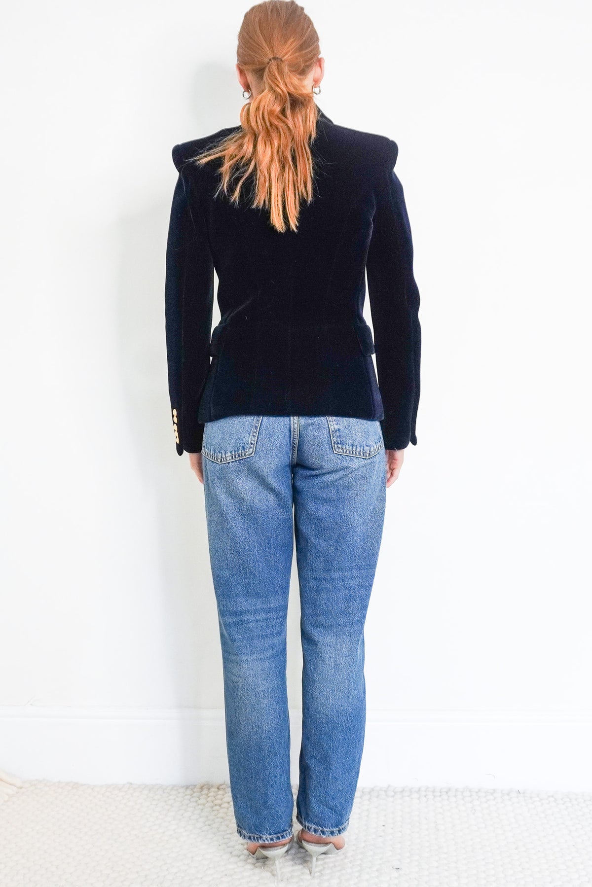 Back Image: Balmain Velvet Jacket Size 36 