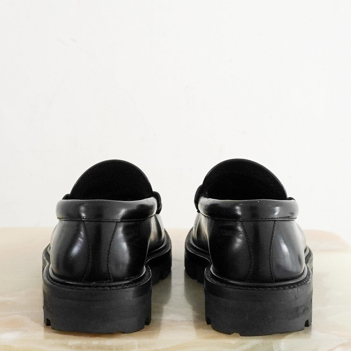 Celine Triomphe Black Leather Loafers (RRP £850) | Authentic Preloved - Reloved Again