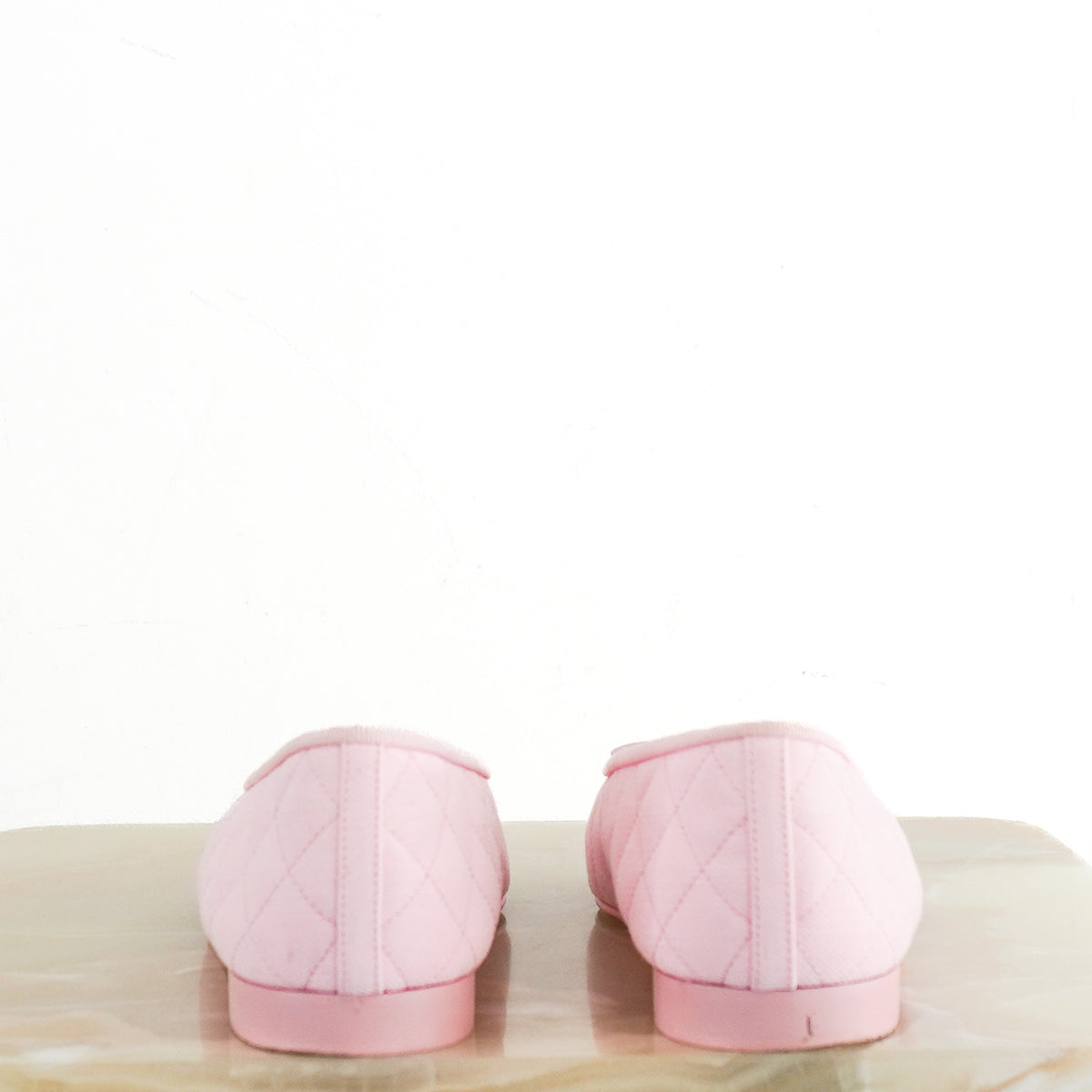 Chanel Pink Denim Quilted Cap Toe Ballet Flats (RRP £820) | Authentic Preloved - Reloved Again