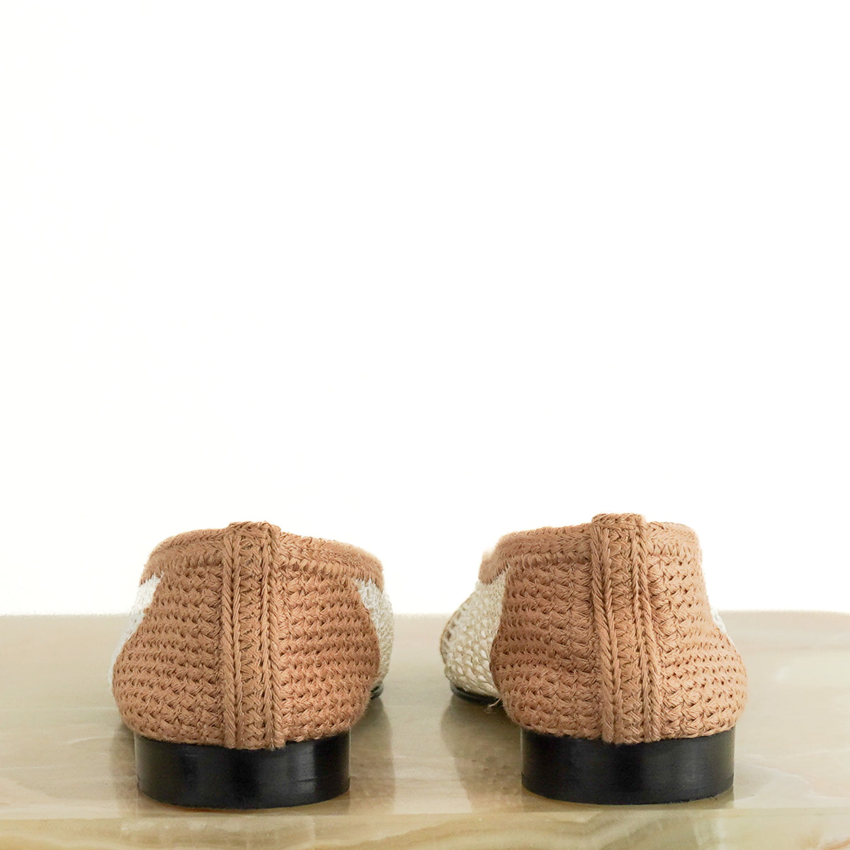Back Image: Chanel Raffia Ballets Flats