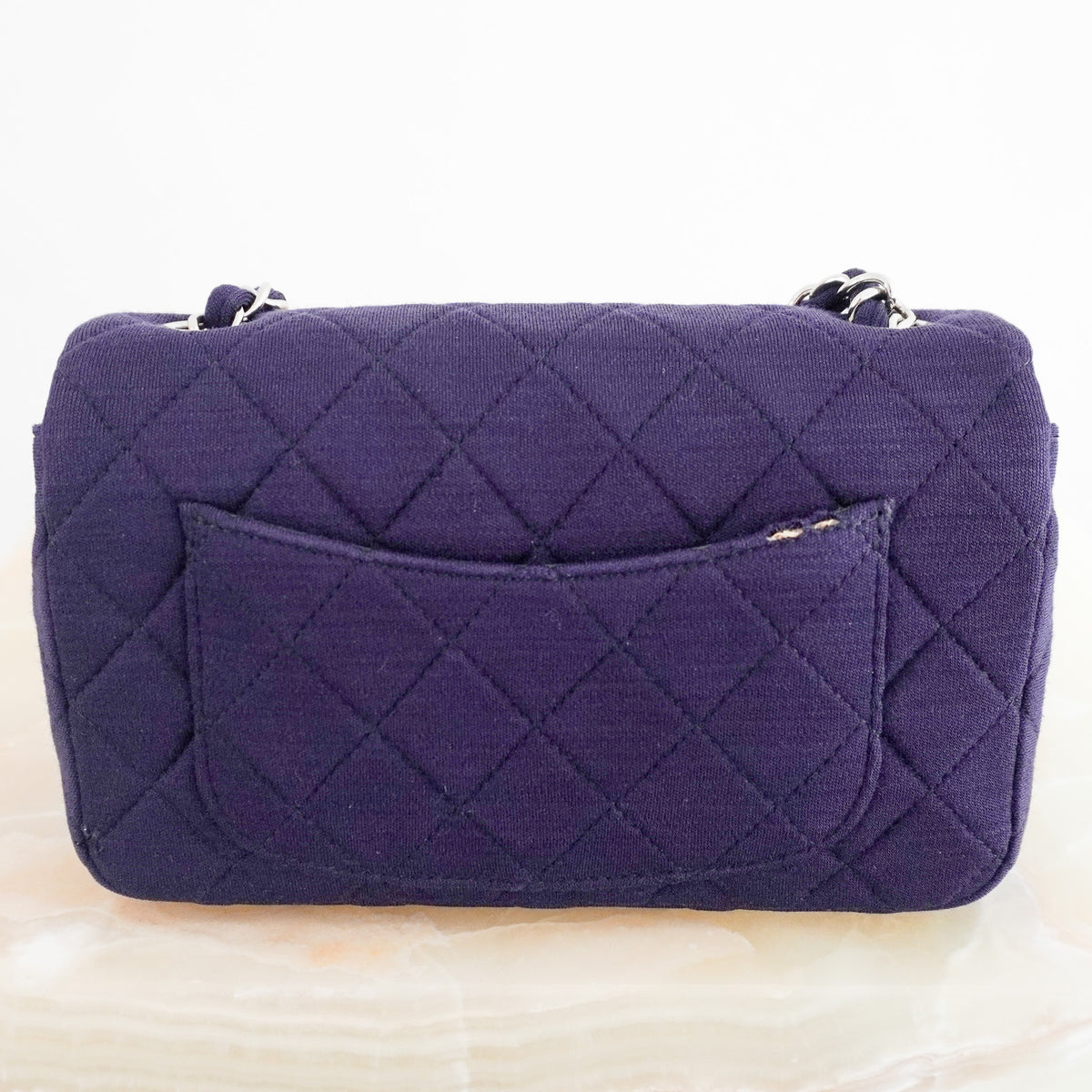 Back Image: Chanel Small Classic Flapbag in Deep Navy