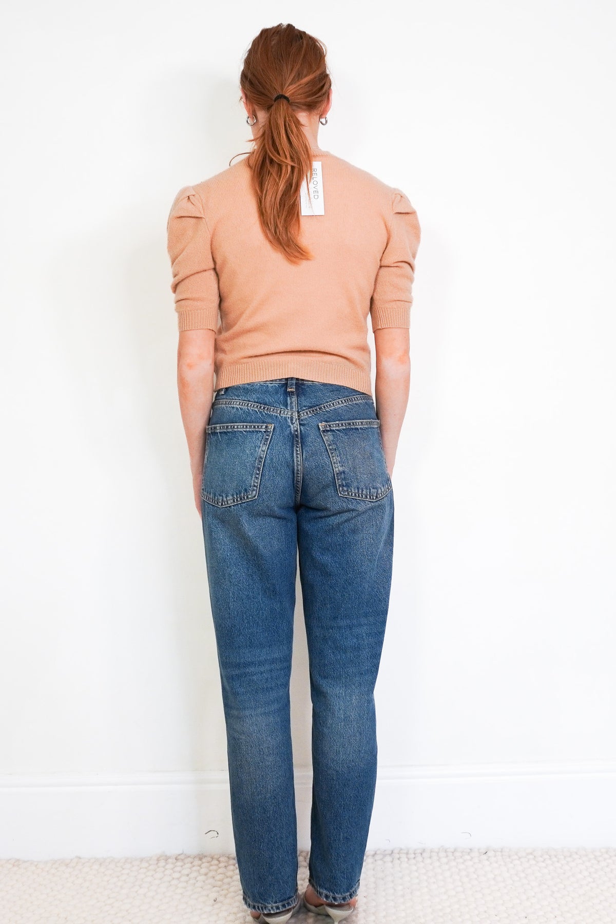 Back Image: Frame Blush Cashmere Top