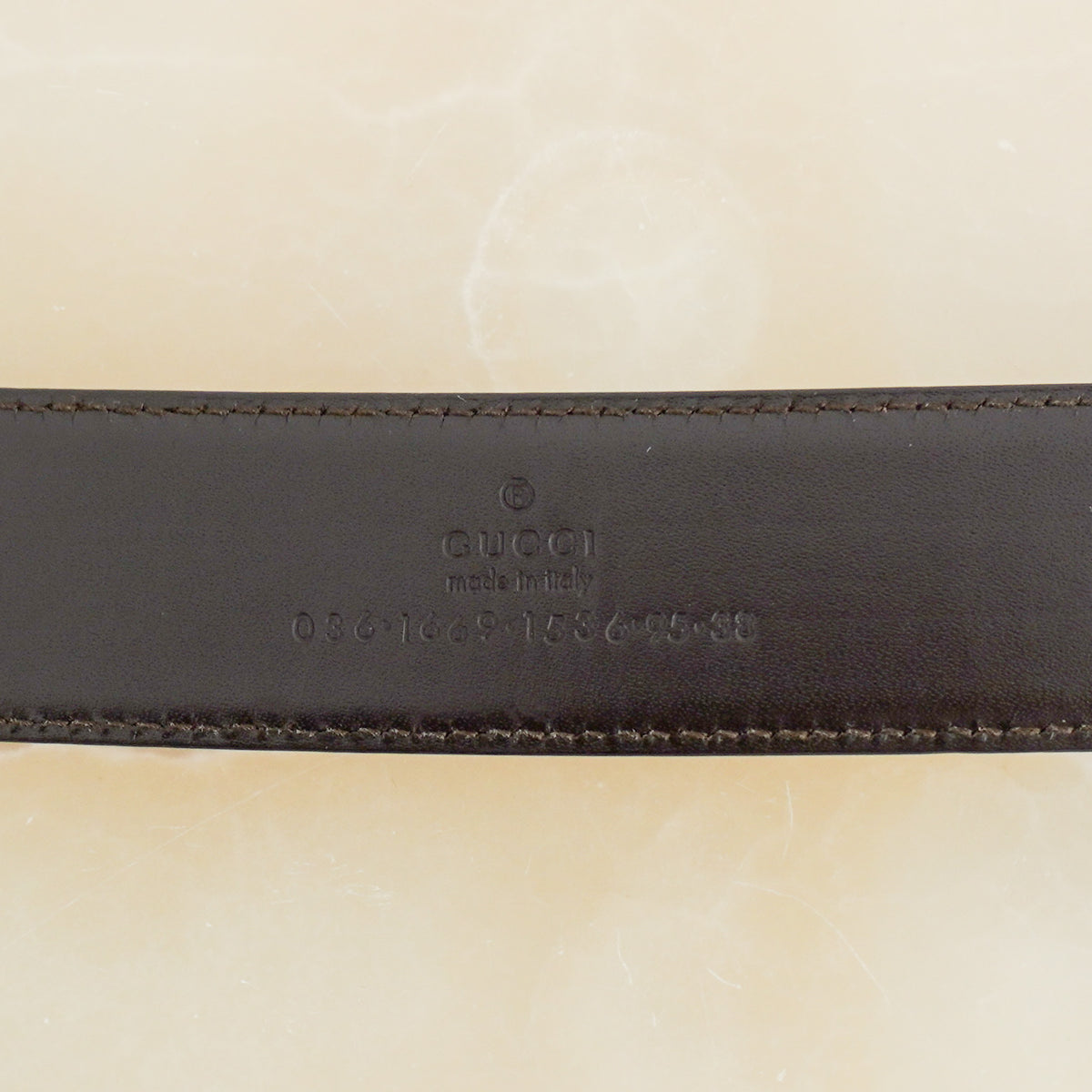 Back Image: Gucci Reversible Belt Silver G Buckle