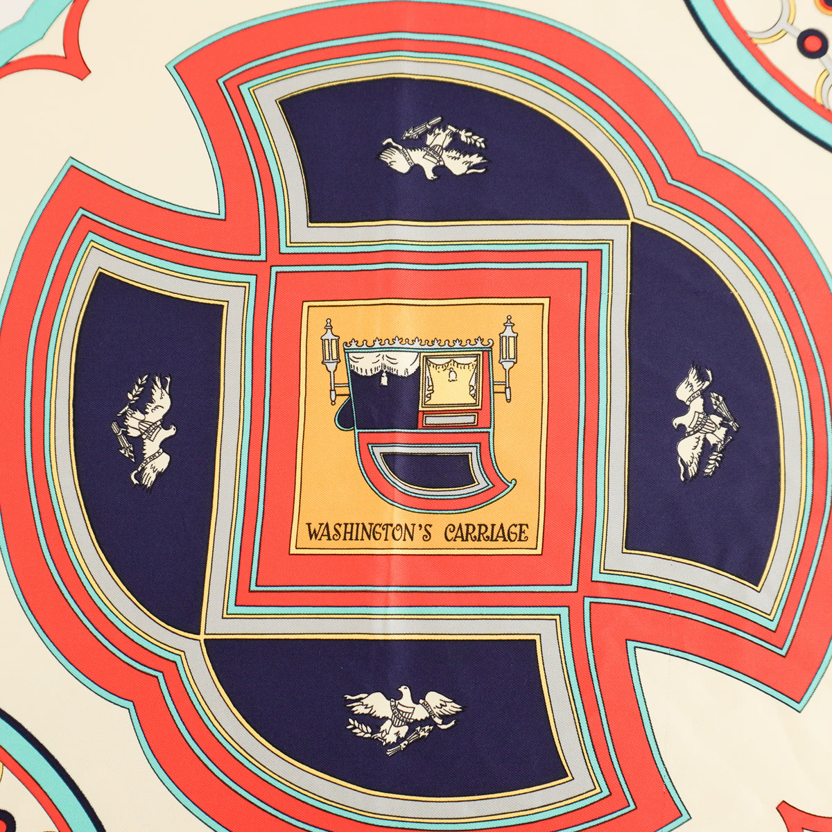 Hermes Washington's Carriage Carré 90 Twill Scarf (RRP £520) | FINAL SALE Authentic Preloved - Reloved Again