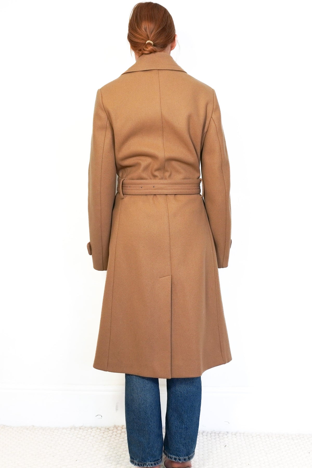 Joseph Khort Compact Wool Beige Long Coat (RRP £1500) | Authentic Preloved - Reloved Again