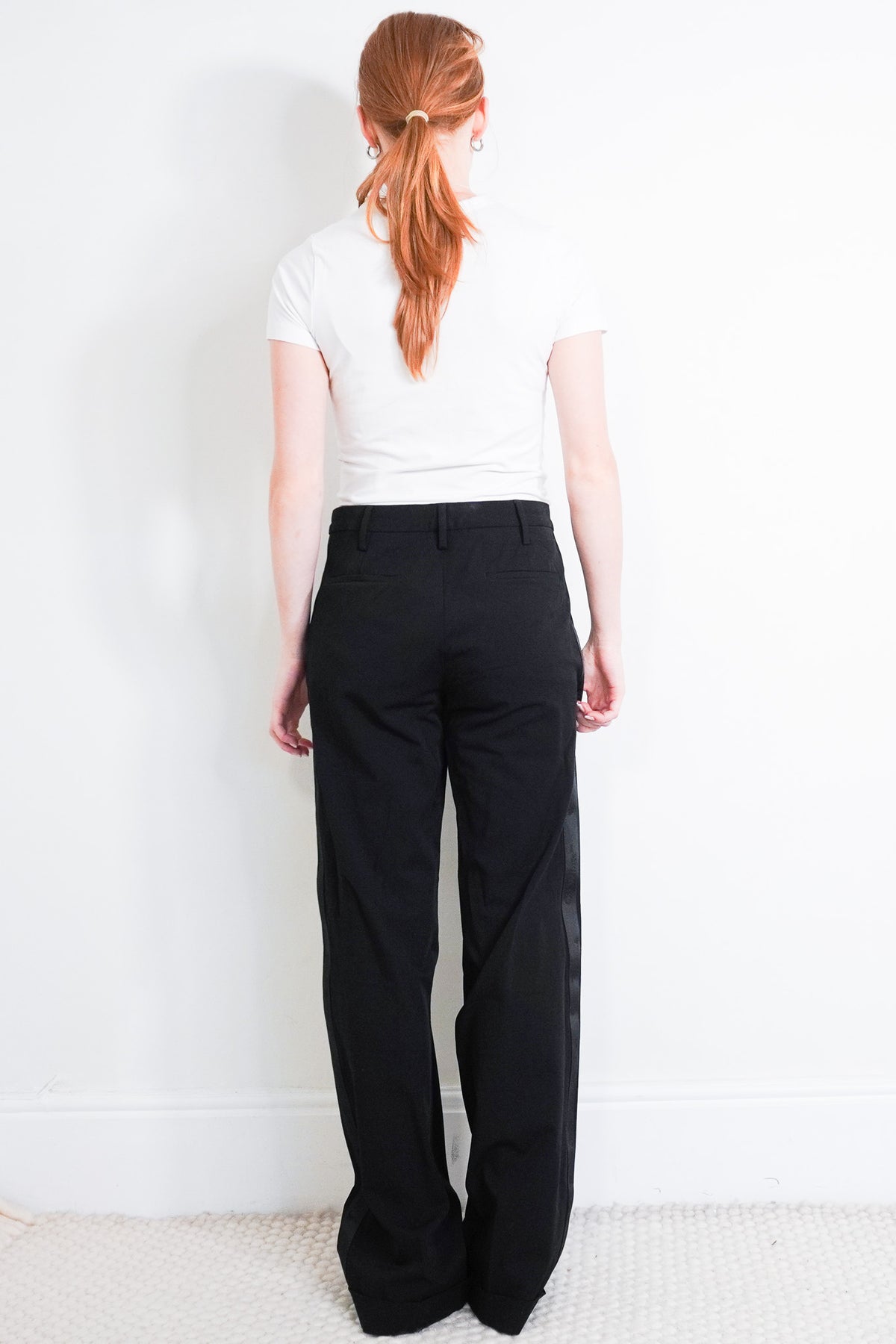 Back Image: Off White Black Trousers