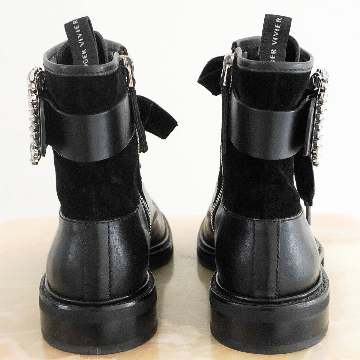 Back Image: Roger Vivier Rhinestone Boots