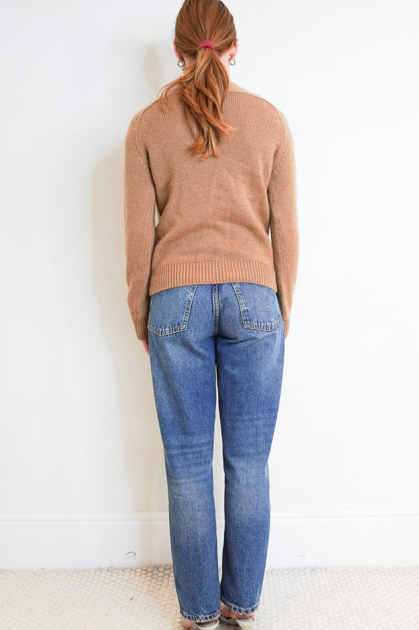 Back Image: Saint Laurent Brown Camel Hair Sweater