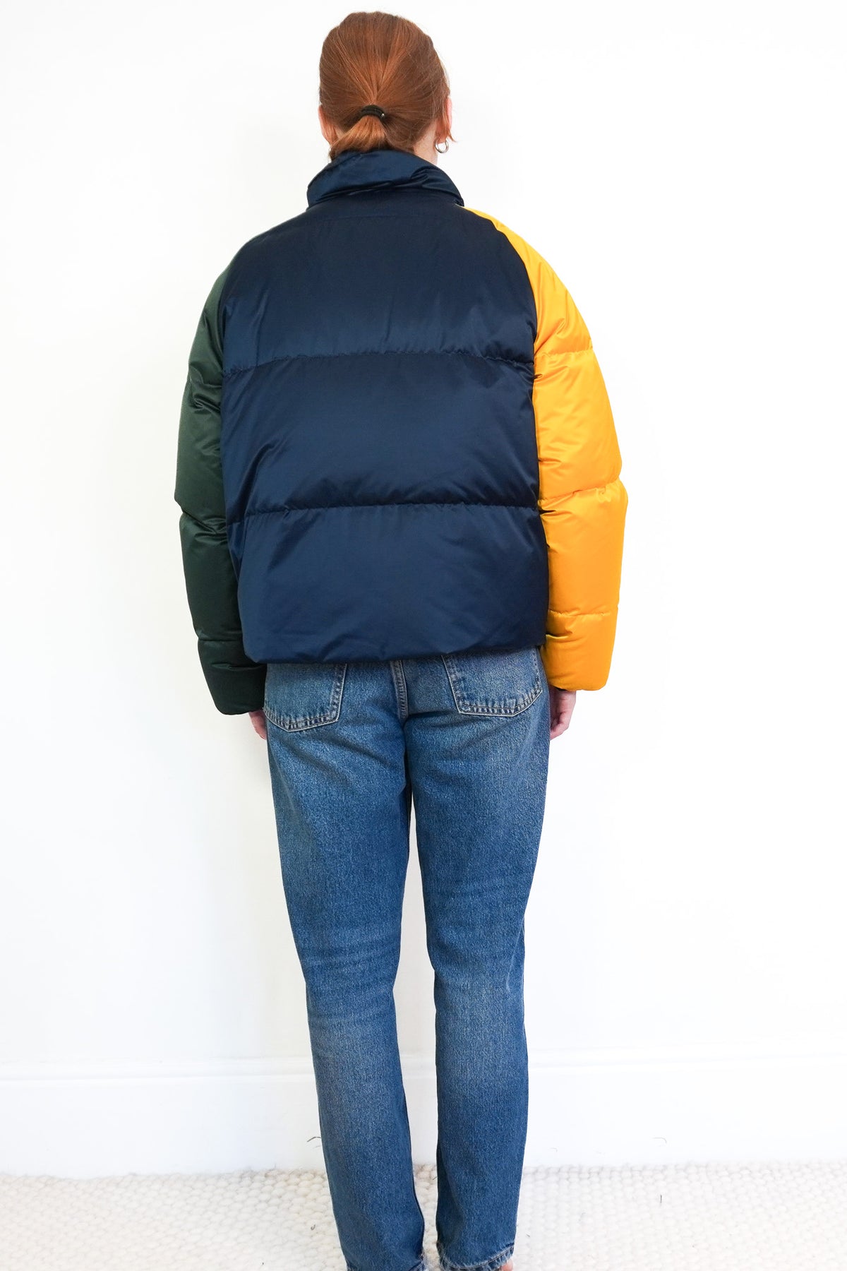 Back Image: Tory Burch Reversible Colour-Block Down Puffer Jacket