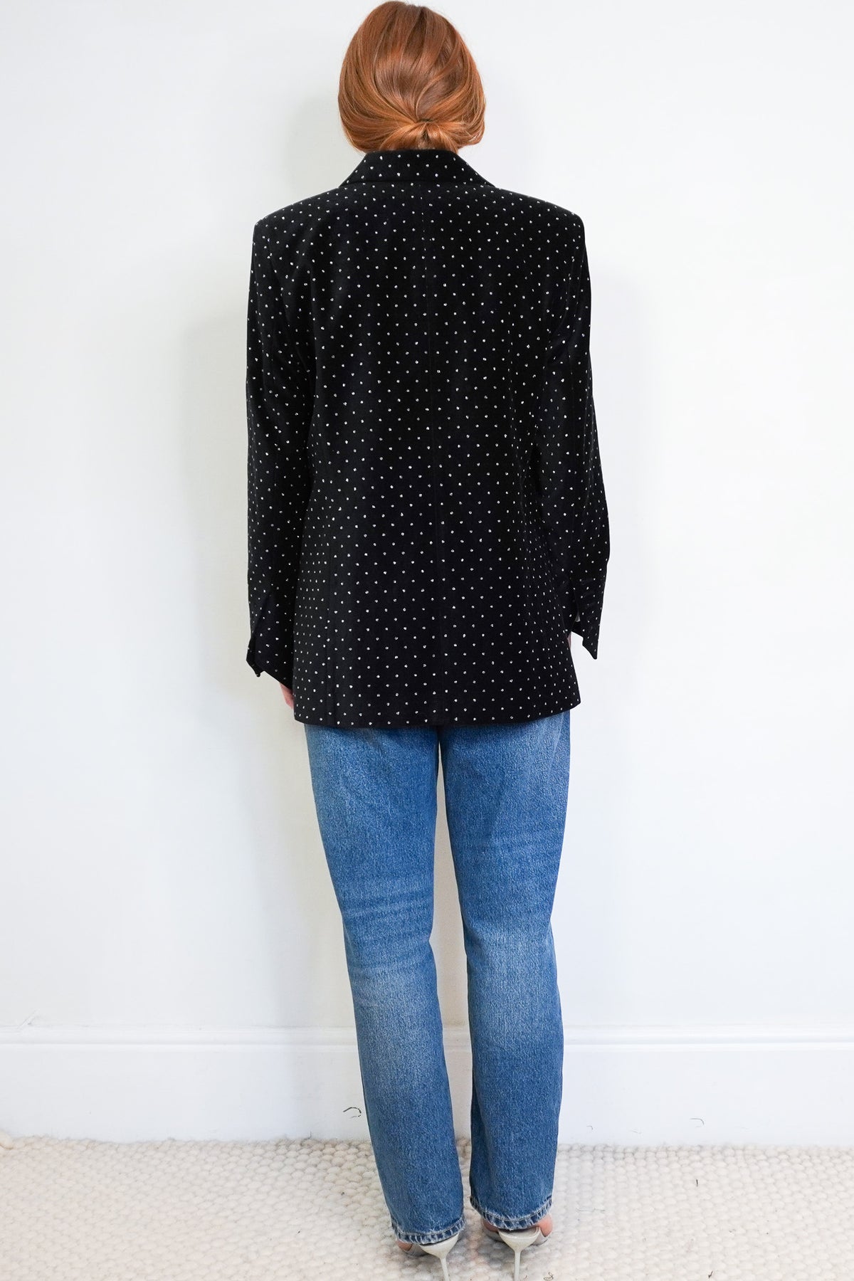 Back Image: Zadig & Voltaire Velvet Sequin Embellished Blazer 