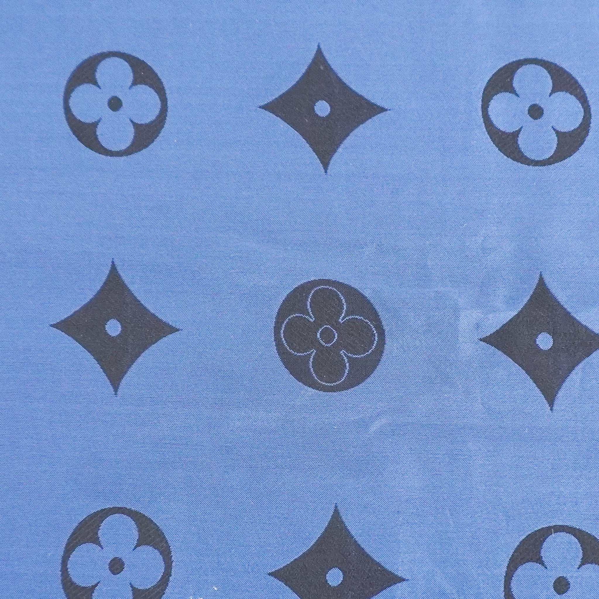 Louis Vuitton Monogram Blue Silk Shawl RRP £535 | Authentic Preloved - Reloved Again