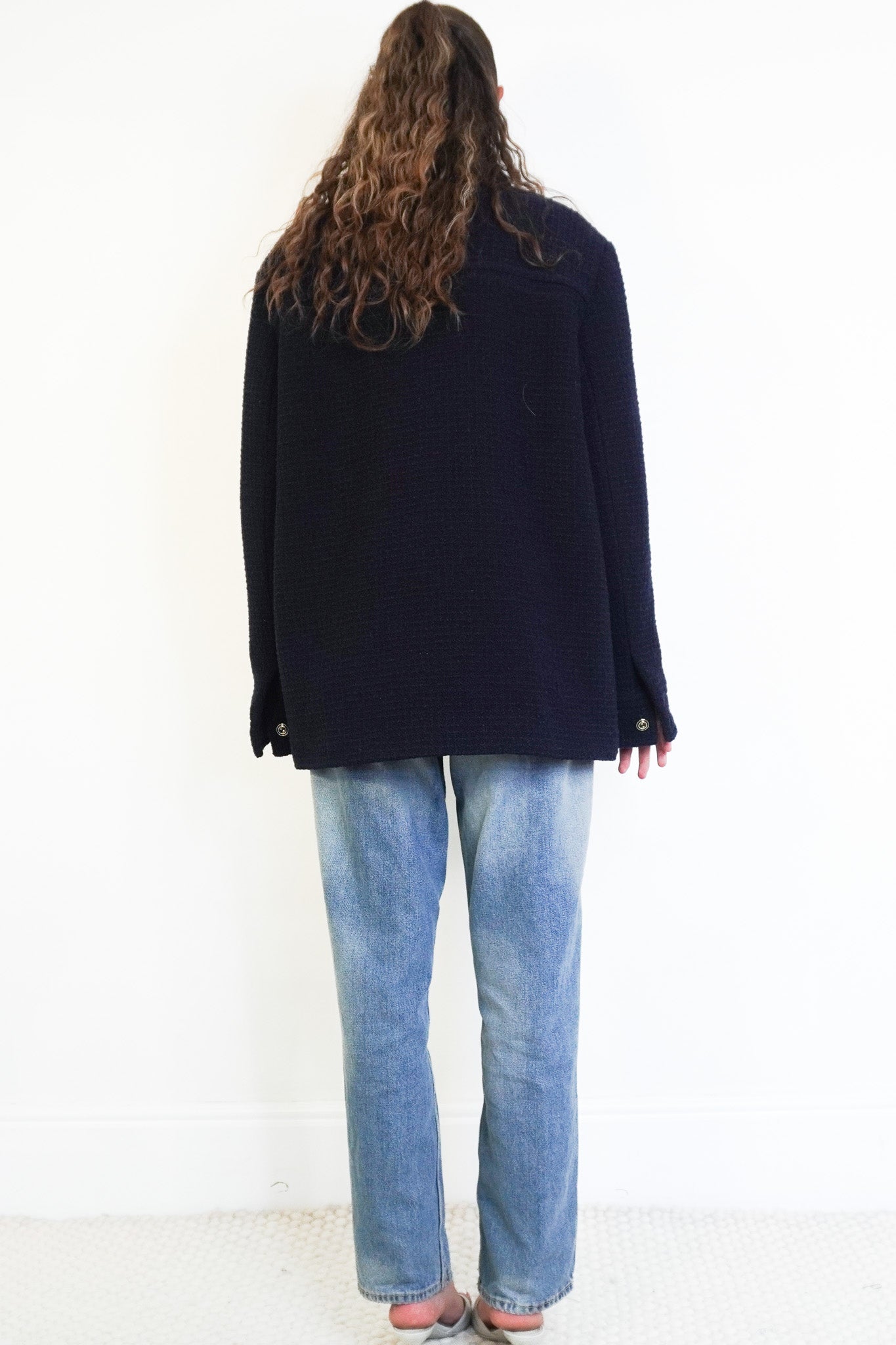 Back image Gucci Navy Bouclé Jacket