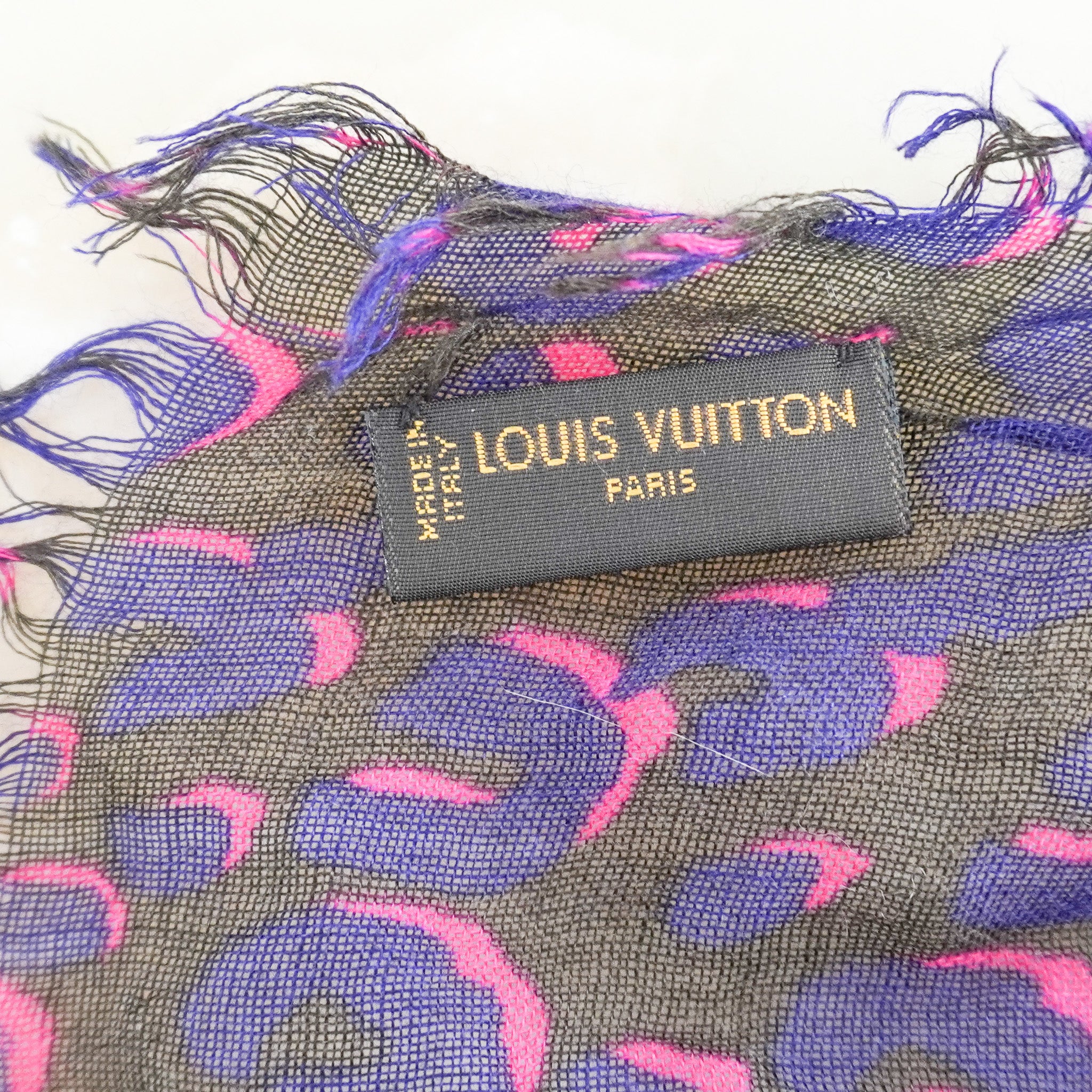 Back image Louis Vuitton x Stephen Sprouse Leopard Print Stole in Purple