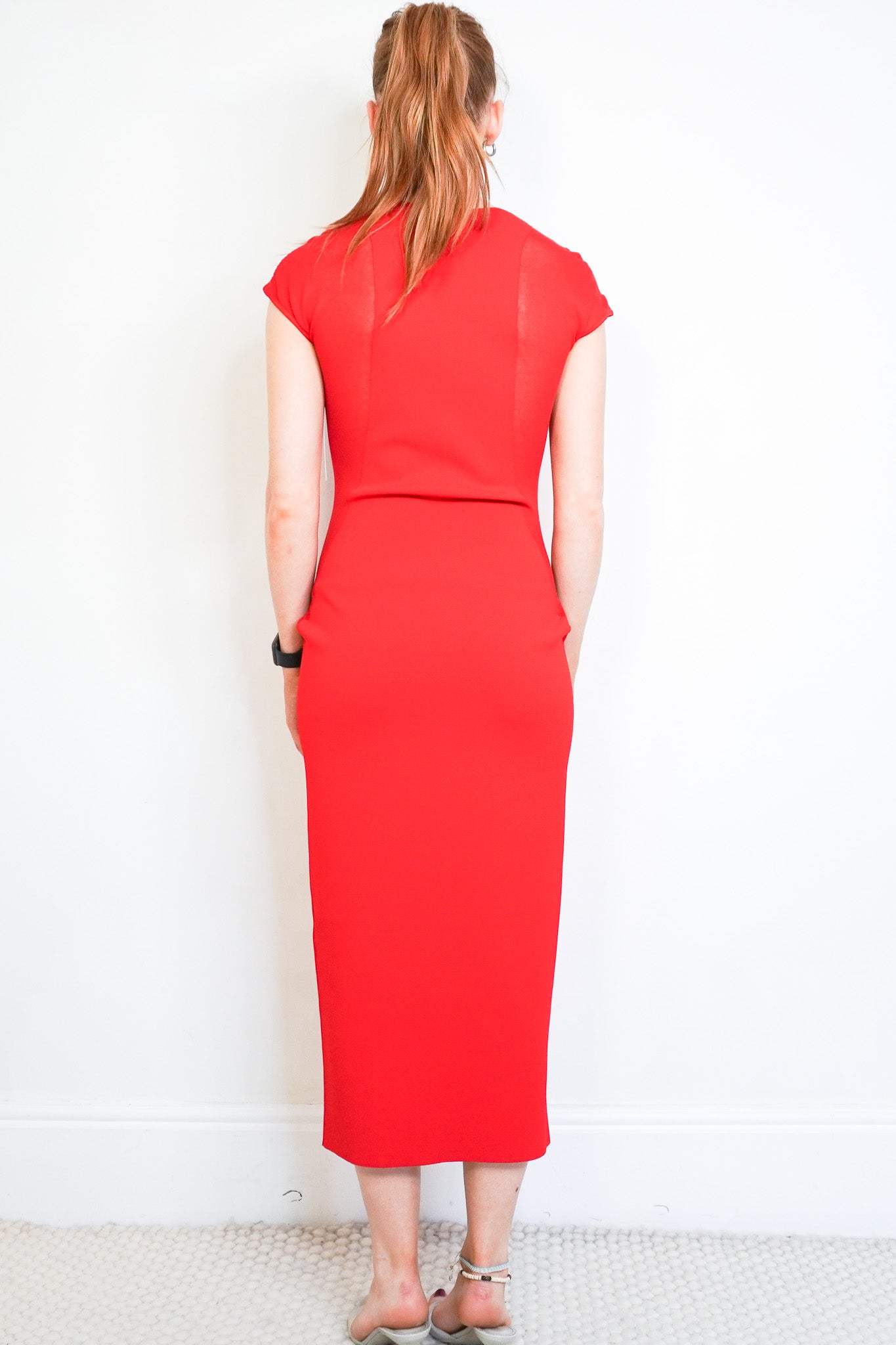 Back image Stella MacCartney Red Illusion Dress 