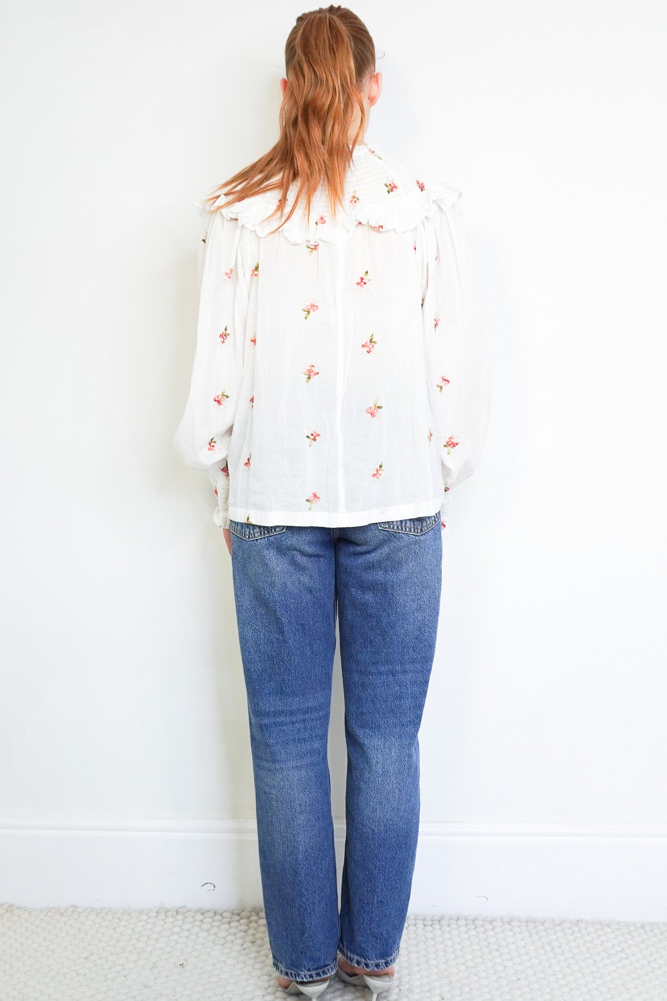 Masscob Cross Stitch Rose Cotton Blouse (RRP £350) | Authentic Preloved - Reloved Again