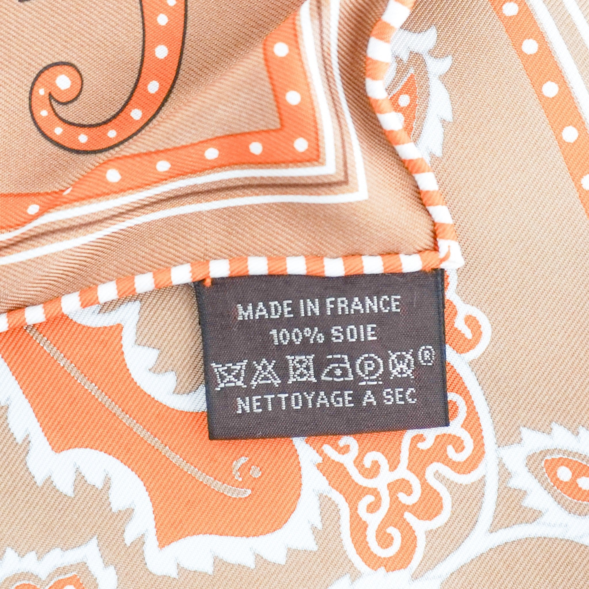 Back image of the Hermès H Enlumine Bandana Silk Scarf 