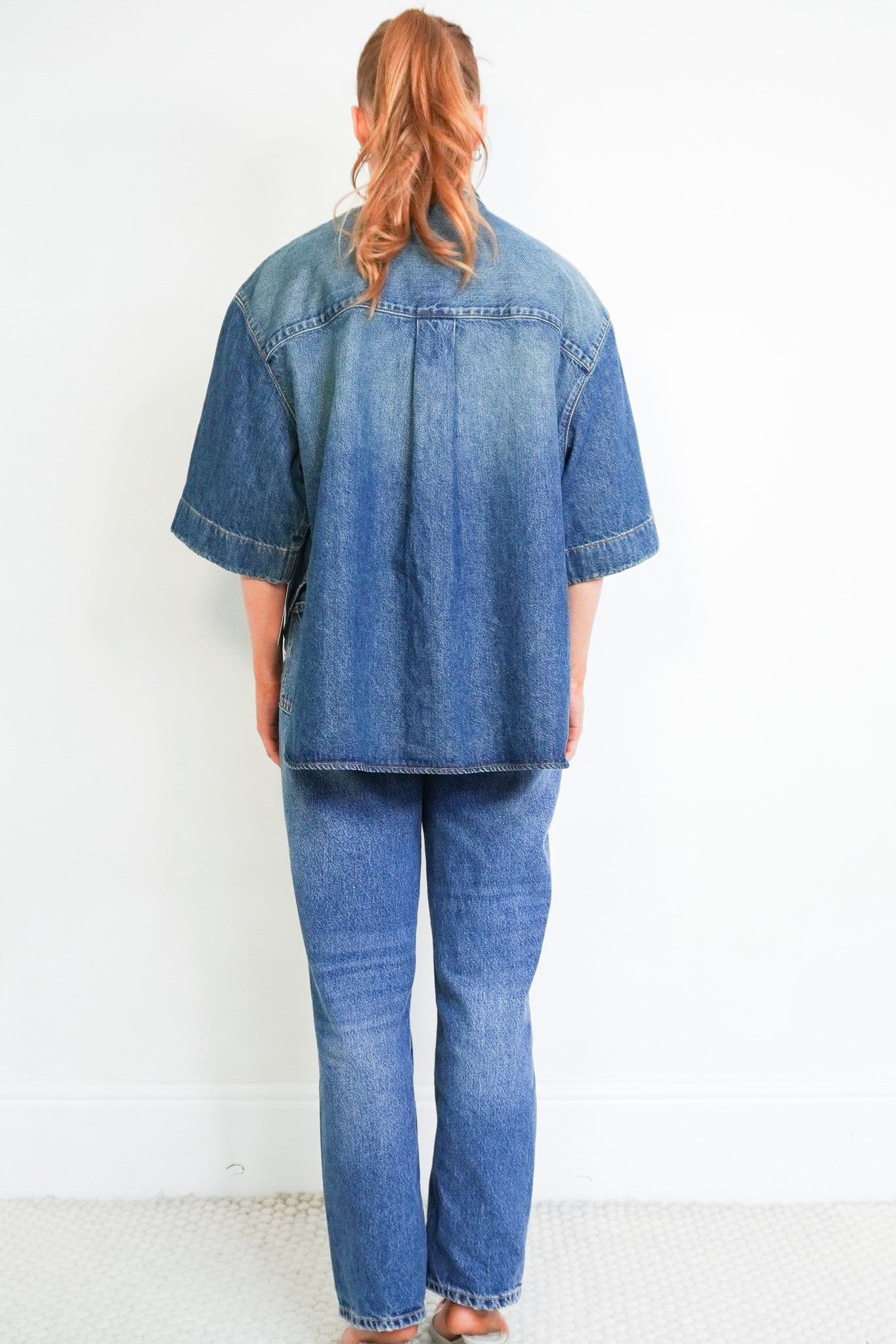 Back image of the Khaite Grenon Denim Shirt 