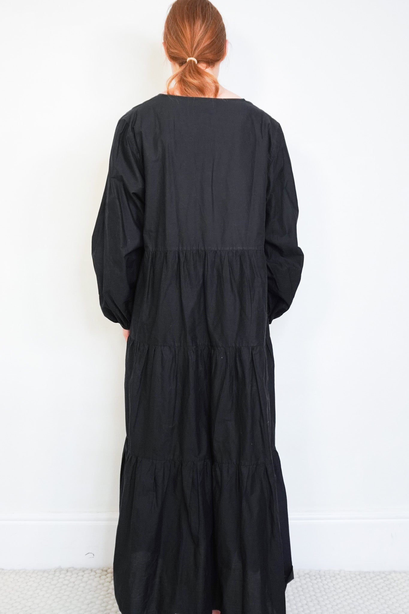 Matteau Black Tiered Cotton Maxi Dress (RRP £350) | Authentic Preloved - Reloved Again