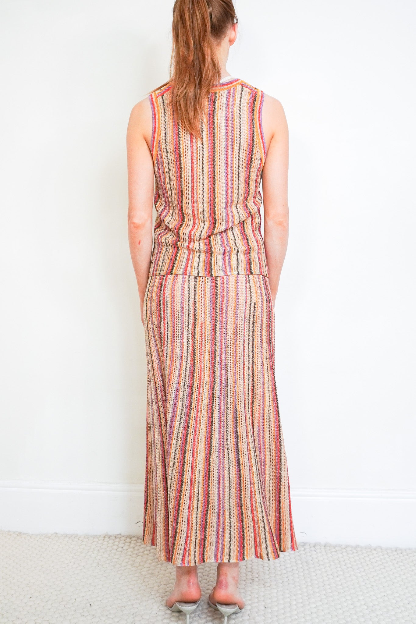 Back image of the Me+Em Knitted Trio Skirt Set 