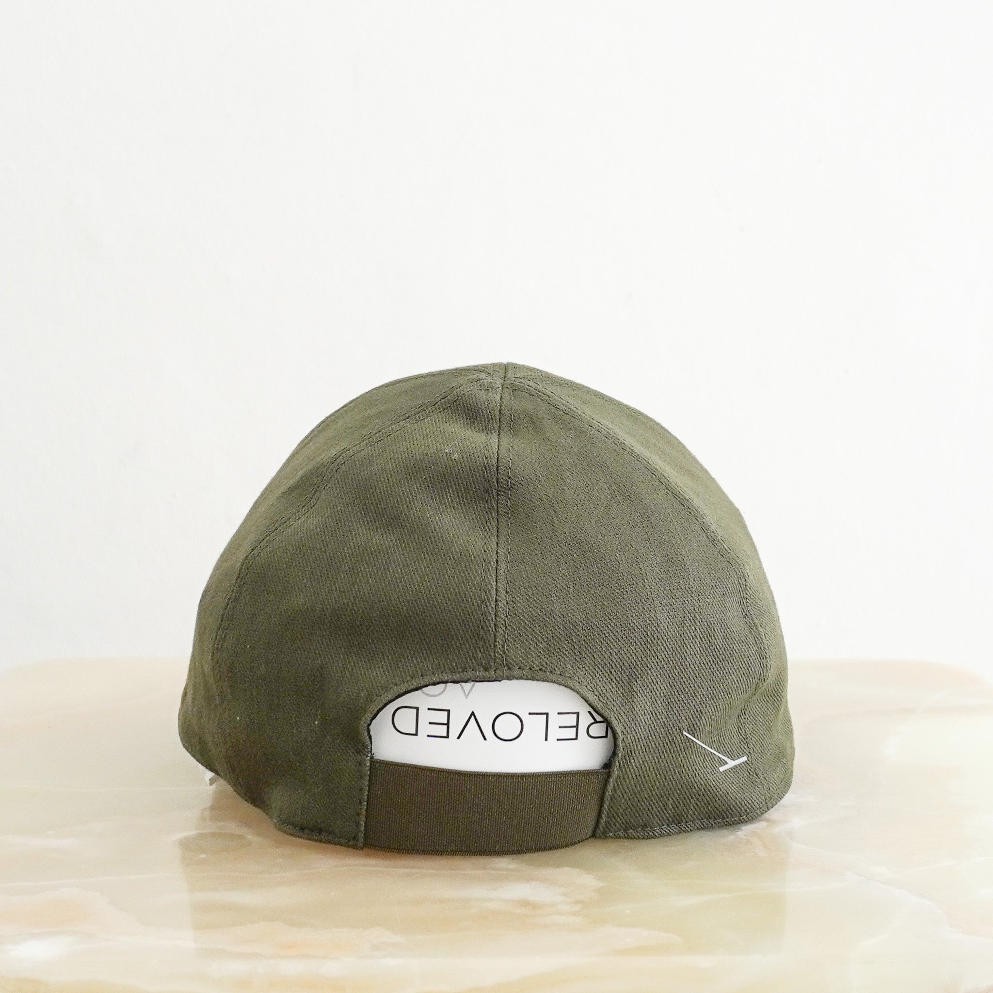 Back image of the Miu Miu Cap in Khaki 