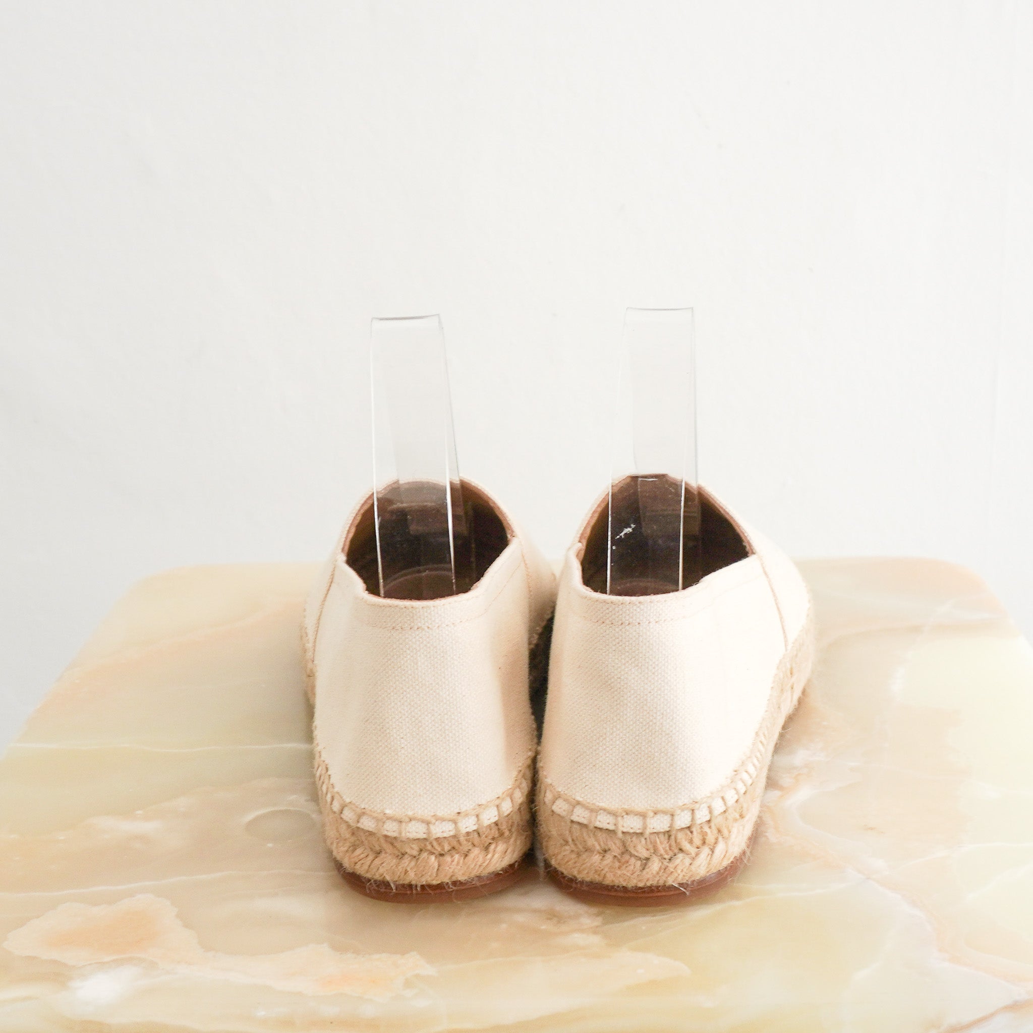 Back image of the NEW Celine Natural Canvas Espadrilles 