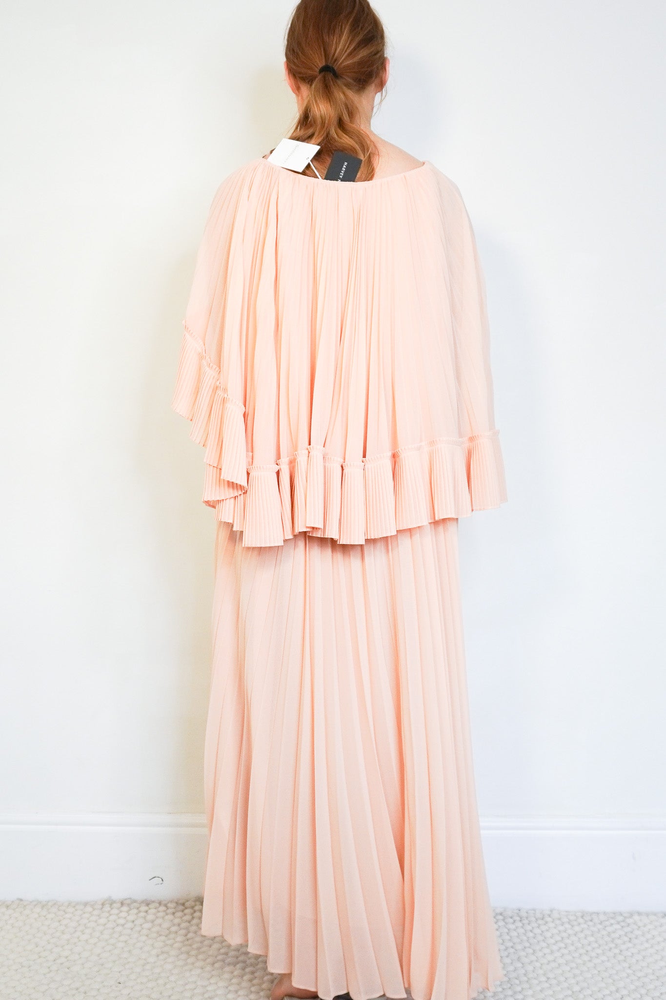 Back image of the NEW Zimmermann Illuminate Pleated Maxi Dress