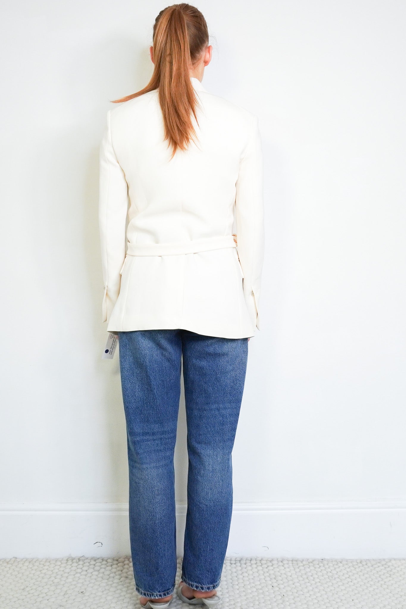 Back image of the Philip Lim Cream Wrap Jacket