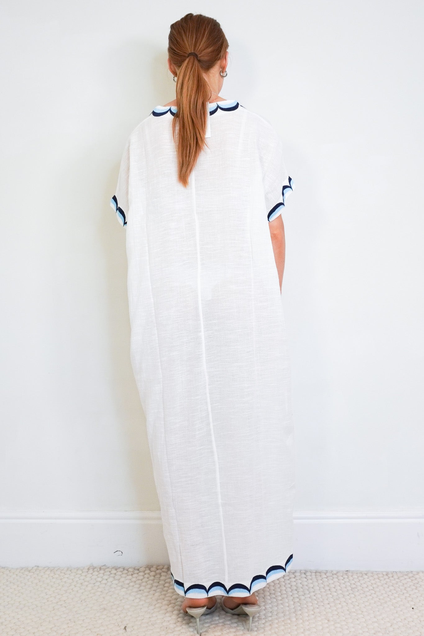 Back image of the Rae Feather Blue Dress 