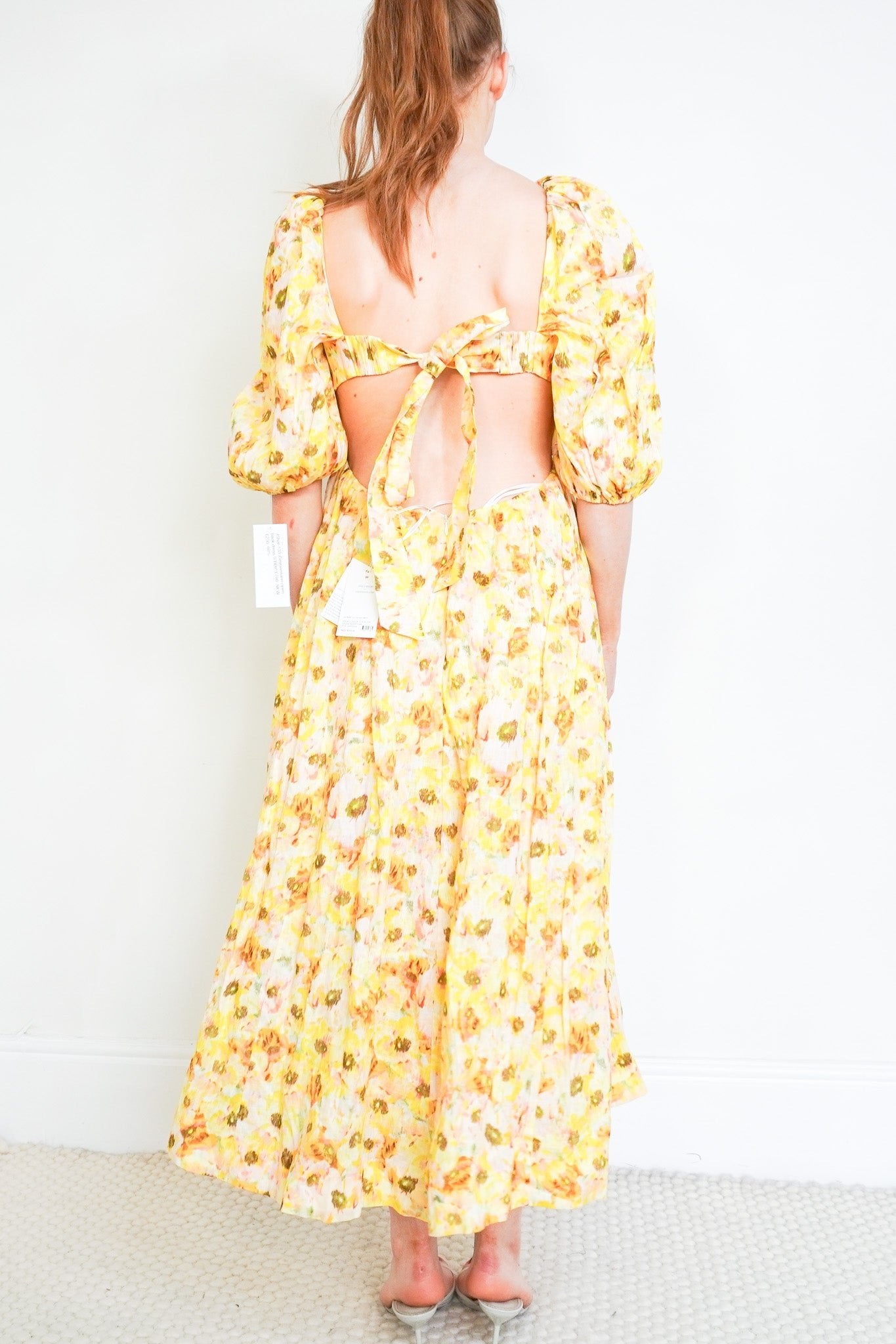 Zimmermann Open Back Yellow Dress RRP 700 | Authentic Preloved Zimmermann Open Back Yellow Dress RRP 700 | Authentic Preloved