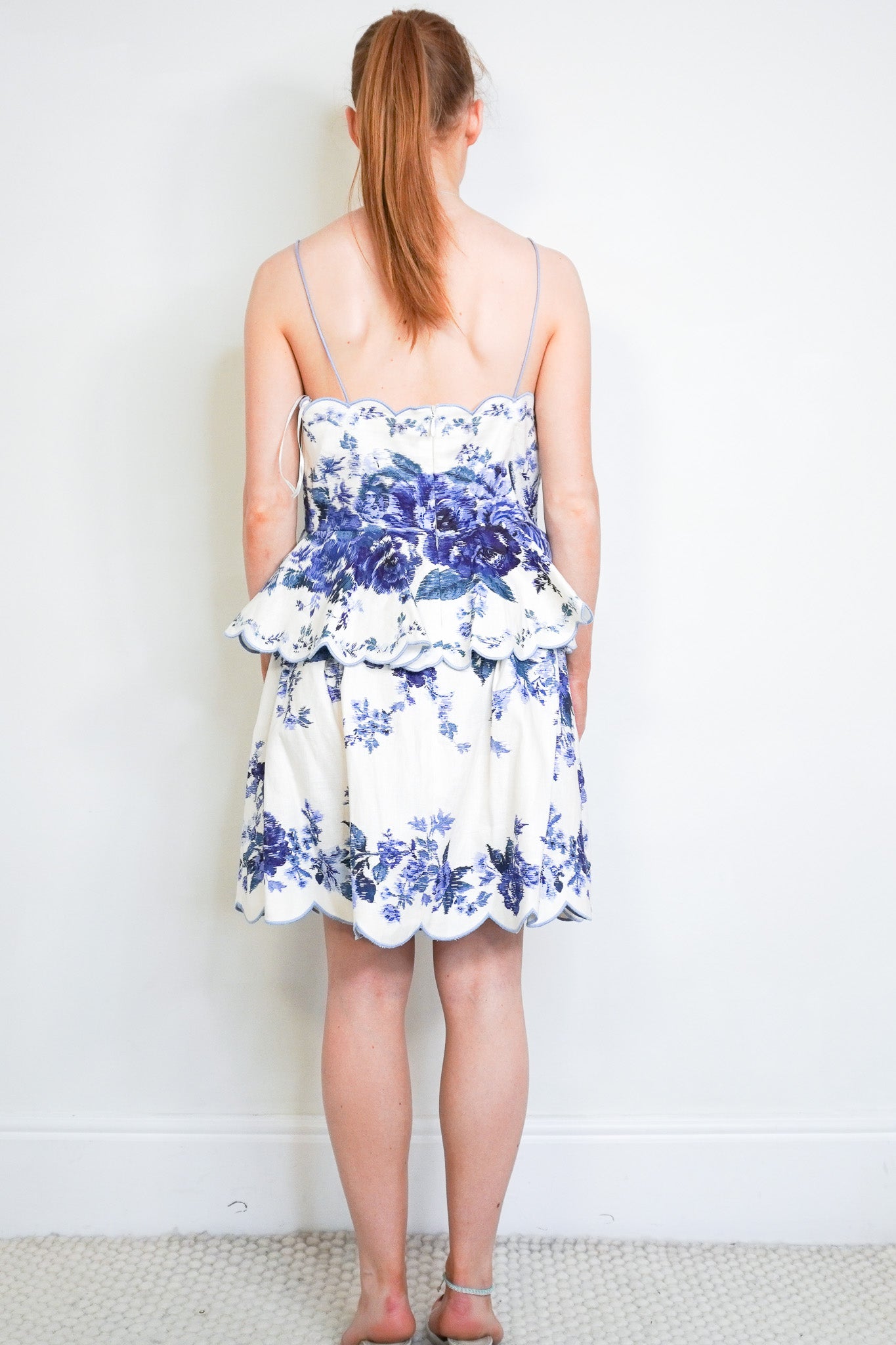 Back image of the Zimmermann Scalloped Top and Skirt Set