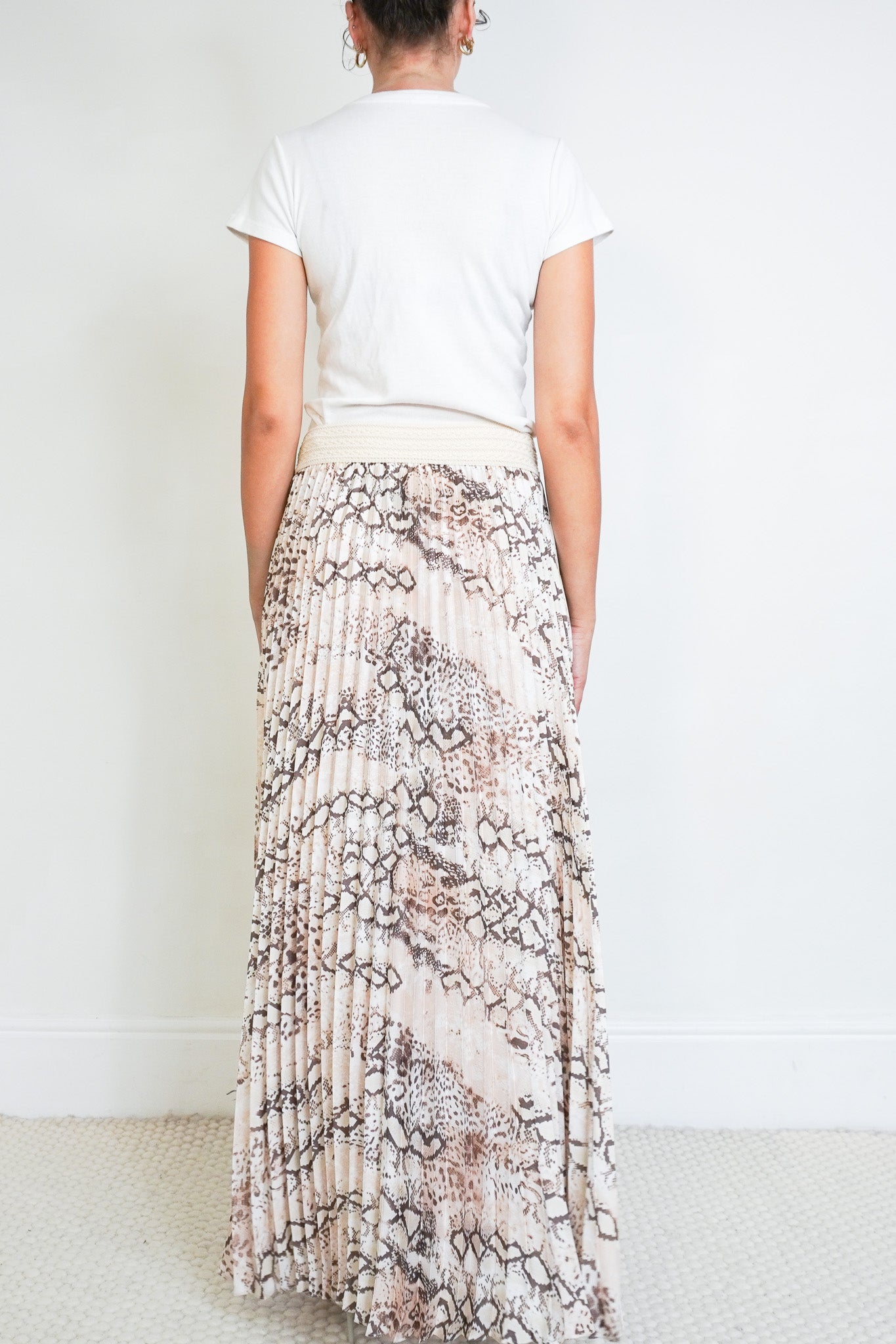 Back image of the ba&sh Snake Print Maxi Skirt