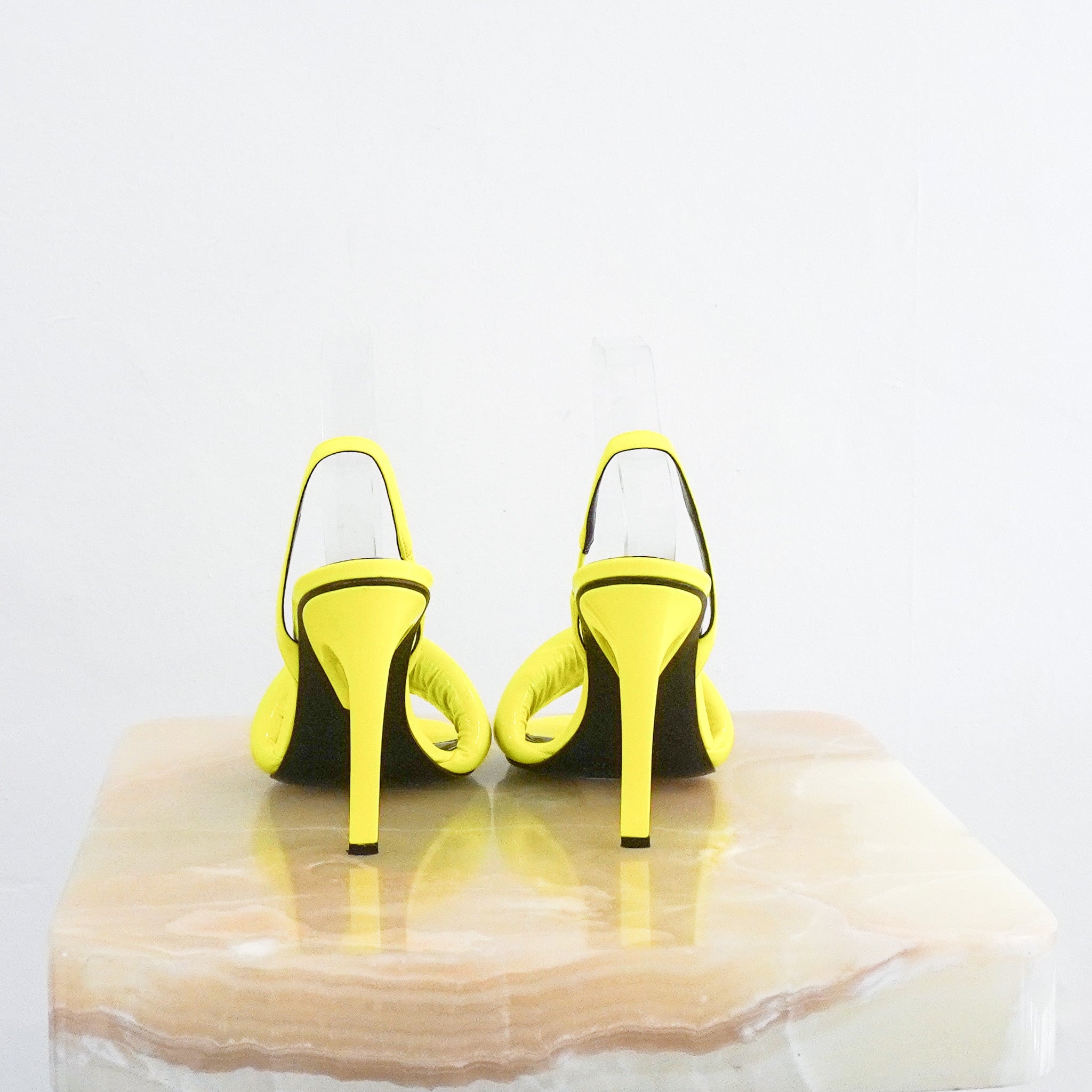 Back photo of the Attico Neon Heels